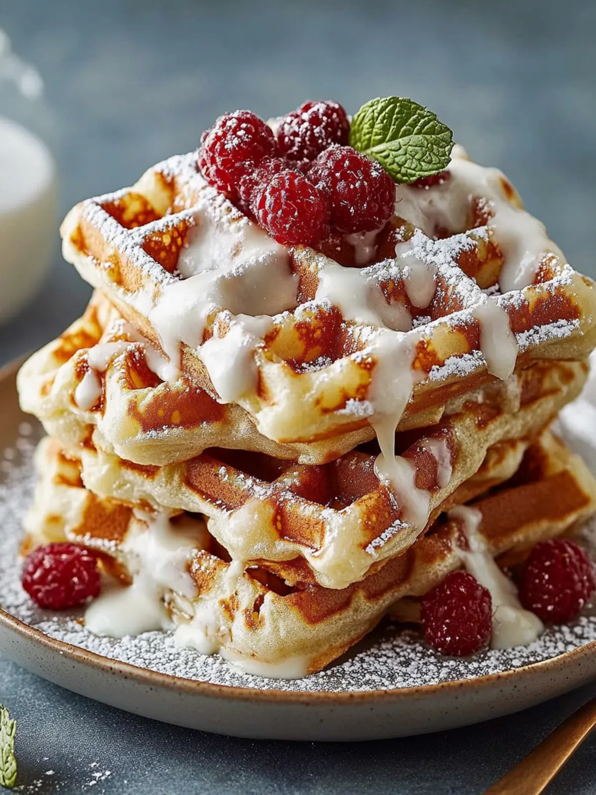 Zimtschneckenwaffeln mit Frischkäse