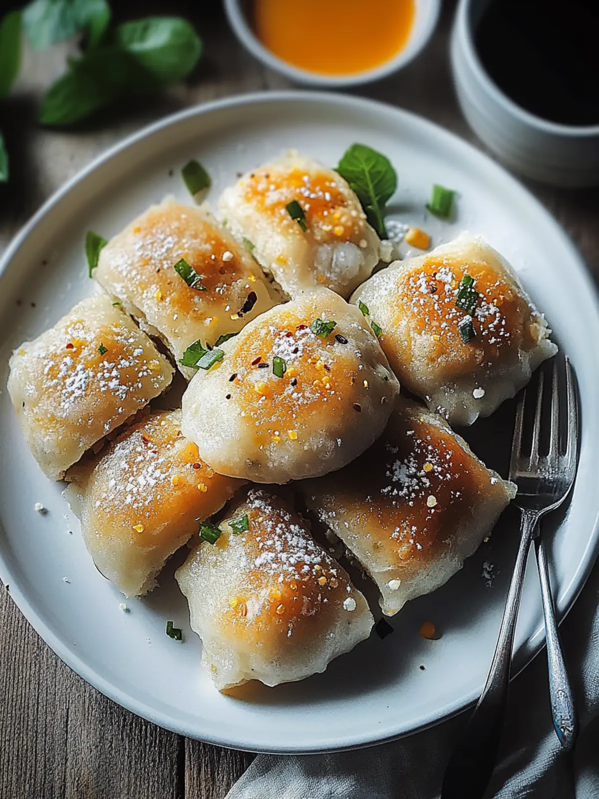 Ricepaper dumpling with vegetable filling