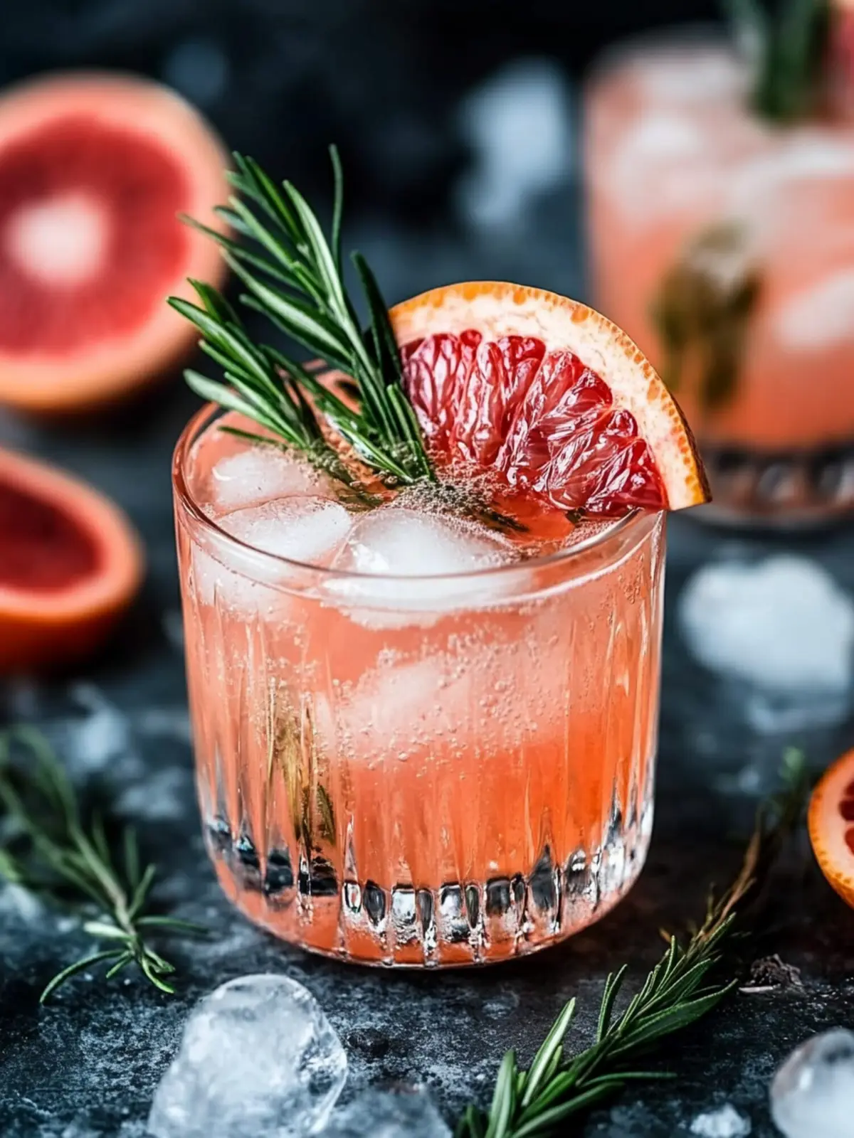 Pink Grapefruit Spritz mit Rosmarin
