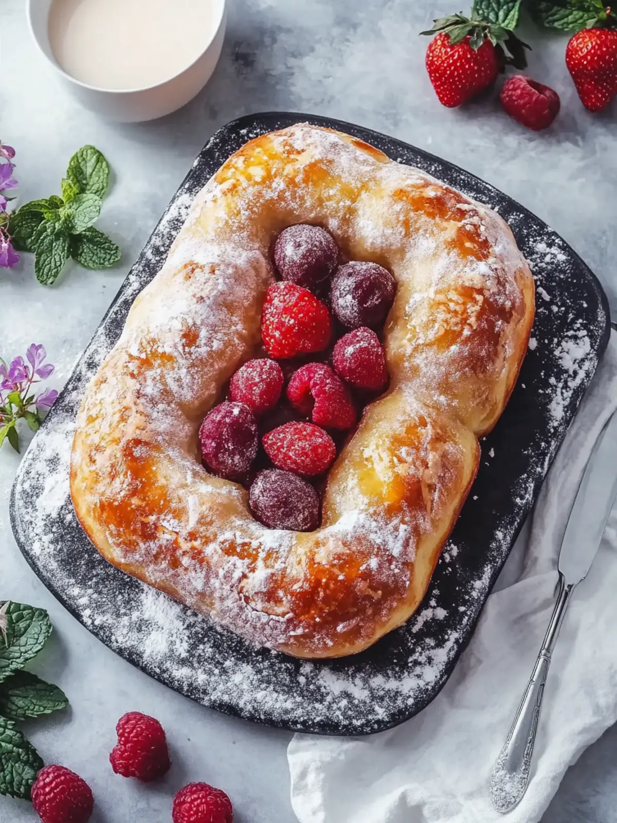 Hausgemachte Marmeladen-Donut-Focaccia