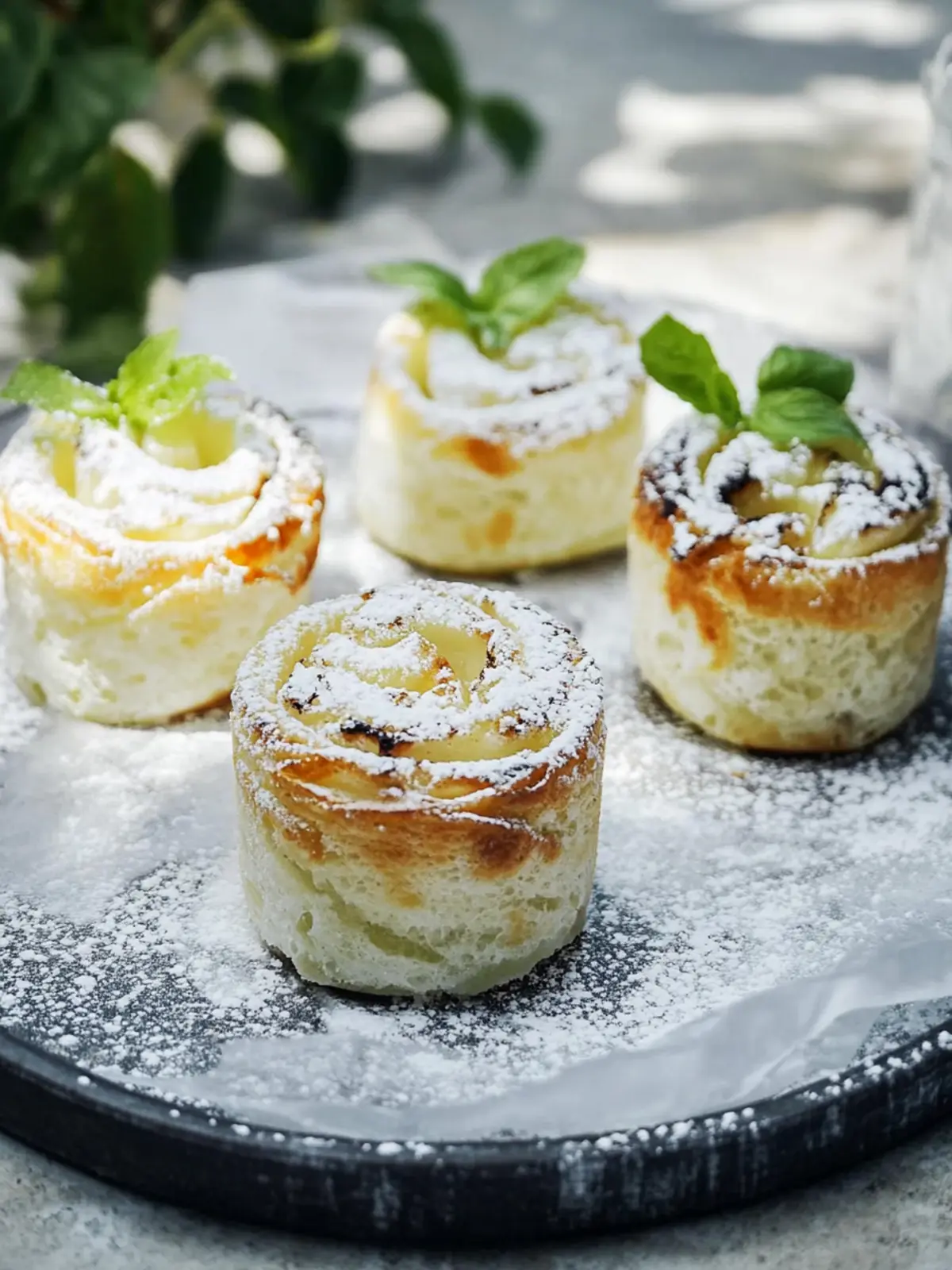 Sweet puff pastry scrolls from the hot air fryer