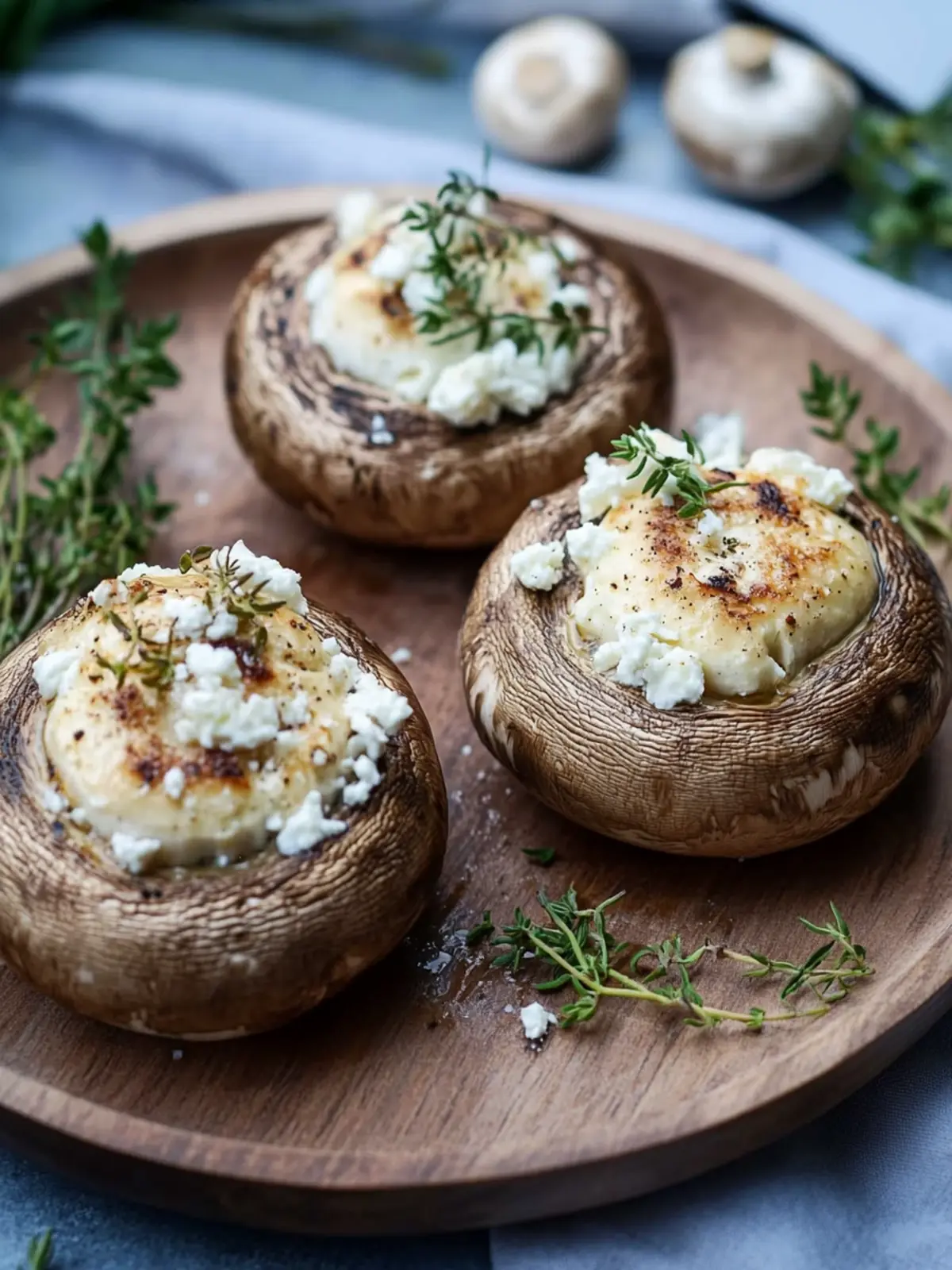 Gefüllte Champignons mit Feta