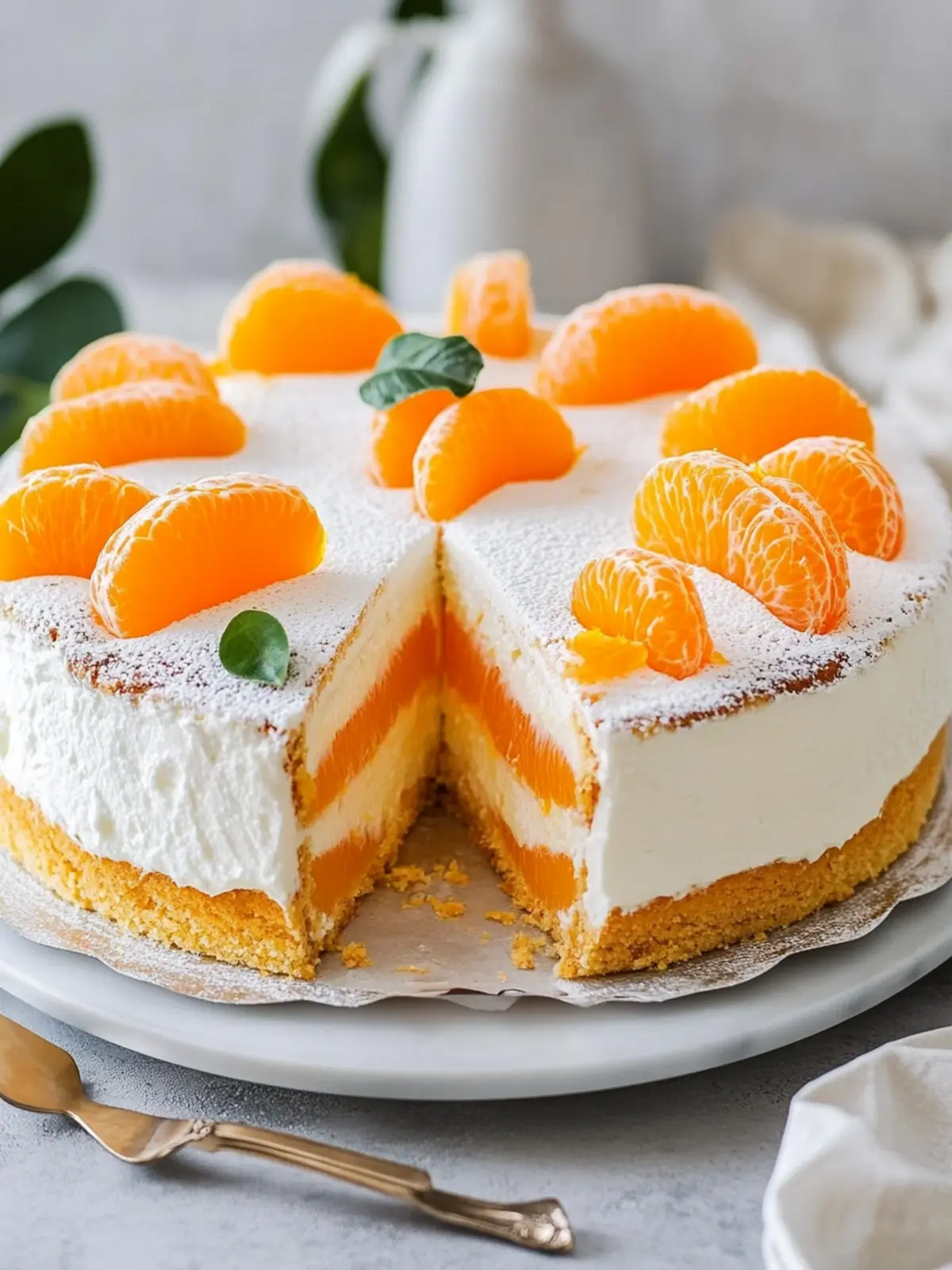 Käsesahnetorte mit Mandarinen
