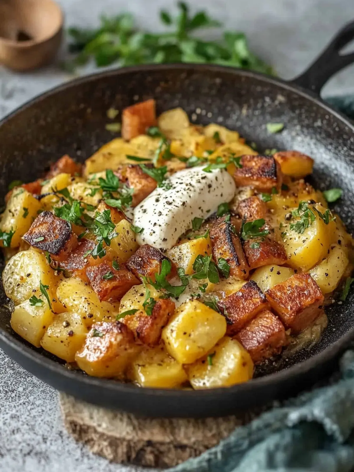 Kartoffel Leberkäse Pfanne – kreatives Hausmannskost-Rezept