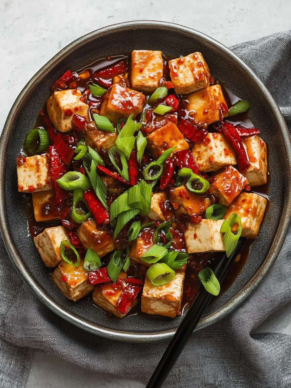 Knuspriger Szechuan-Tofu