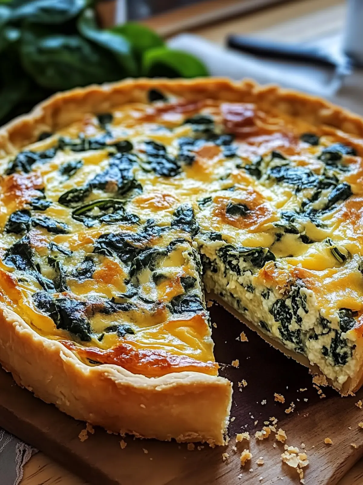 Hüttenkäse Spinat Quiche ohne Boden – Gesund und Lecker