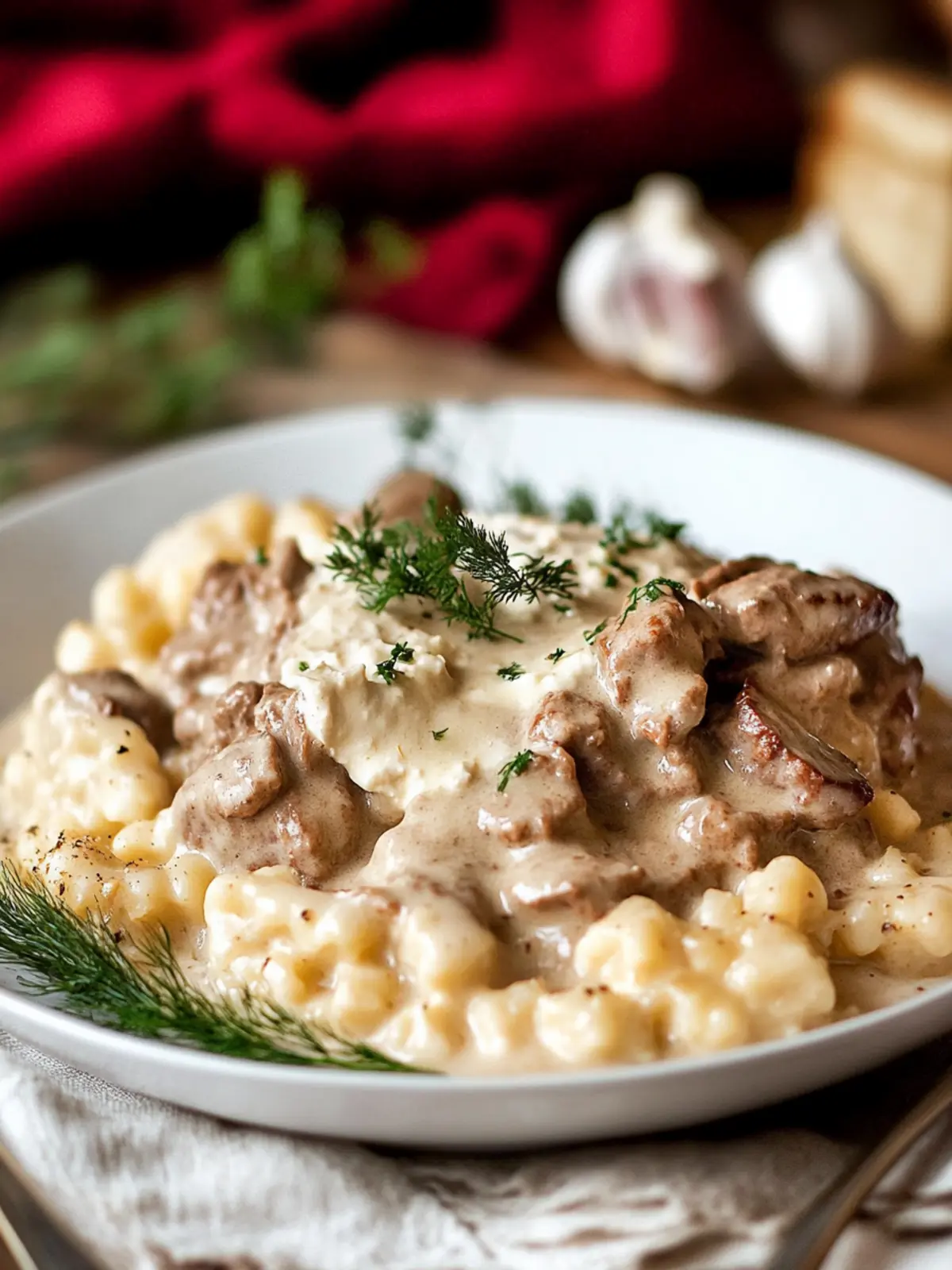 Rinderstroganoff mit Pfefferspätzle