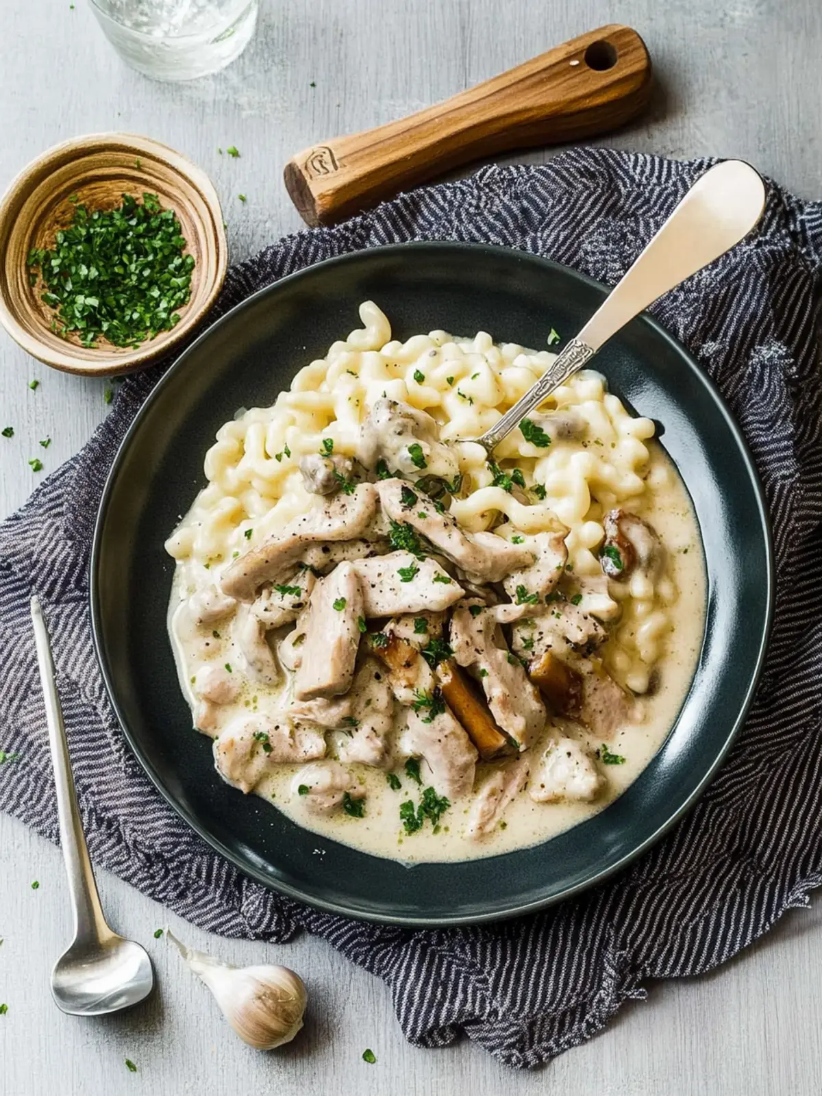 Schweinegeschnetzeltes Jäger Art mit Spätzle