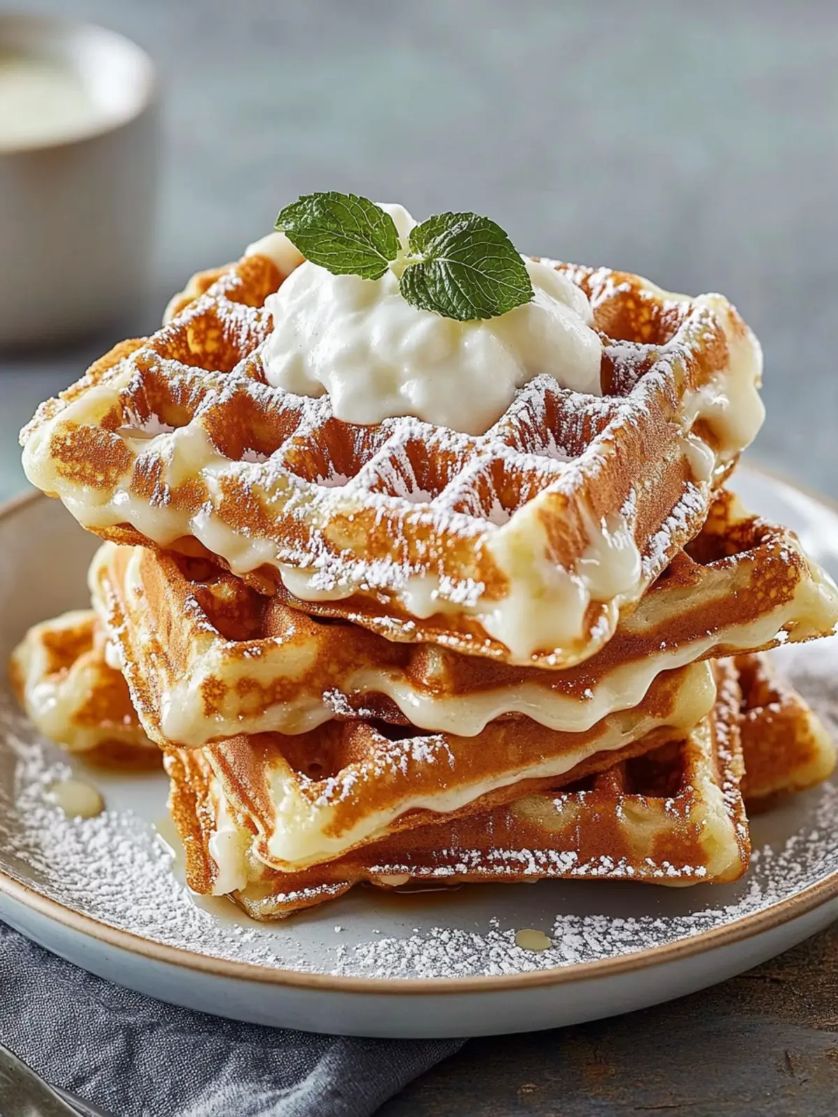 Zimtschneckenwaffeln mit Frischkäse