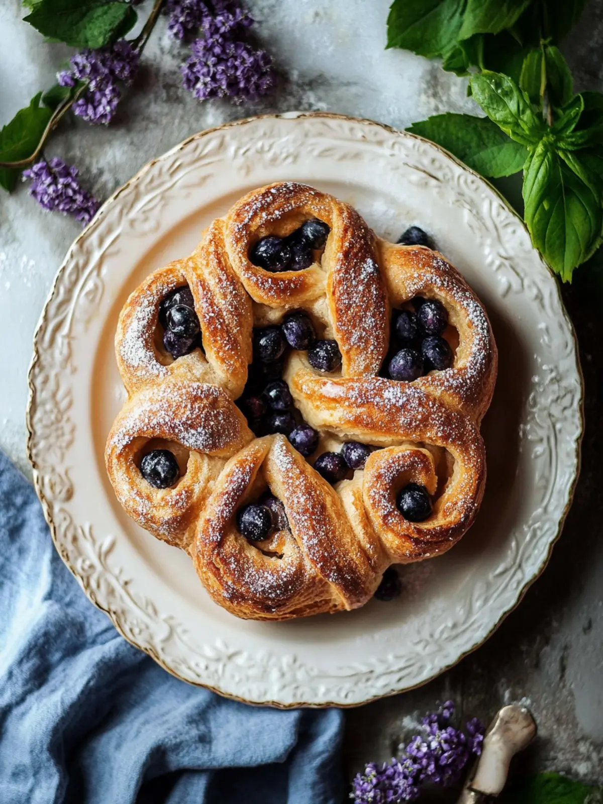 Rosinen-Zimtschnecken-Kranz