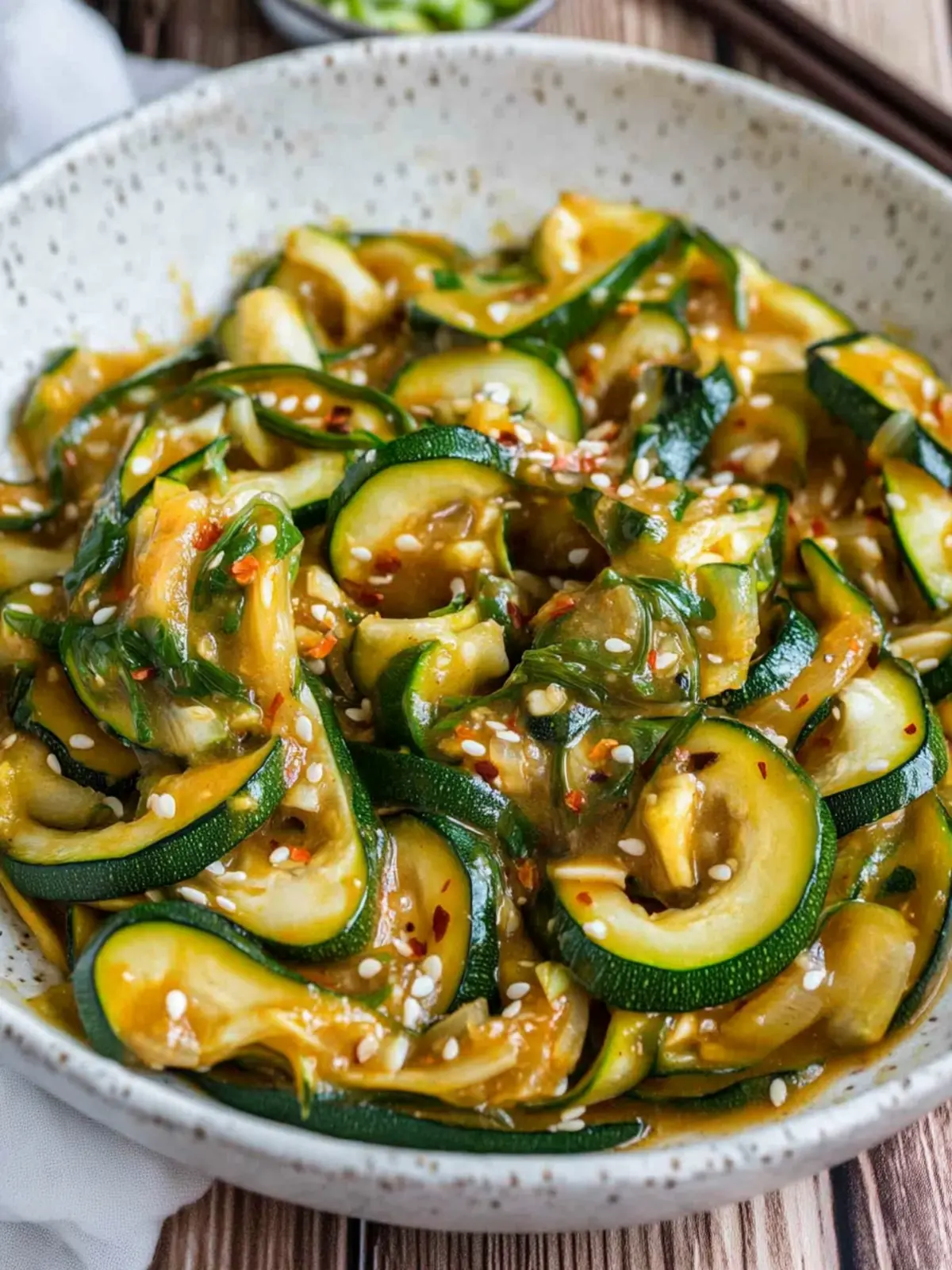 Scharfes chinesisches Zucchini-Rezept mit Knoblauch