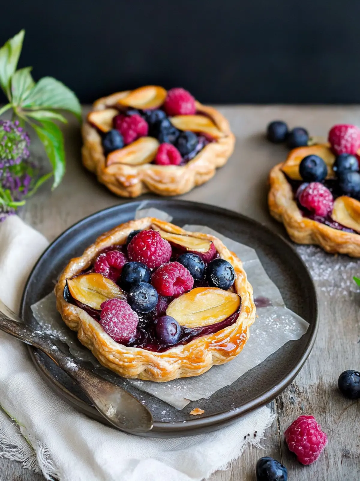 Gesunde Mini Galettes mit Zwetschgen