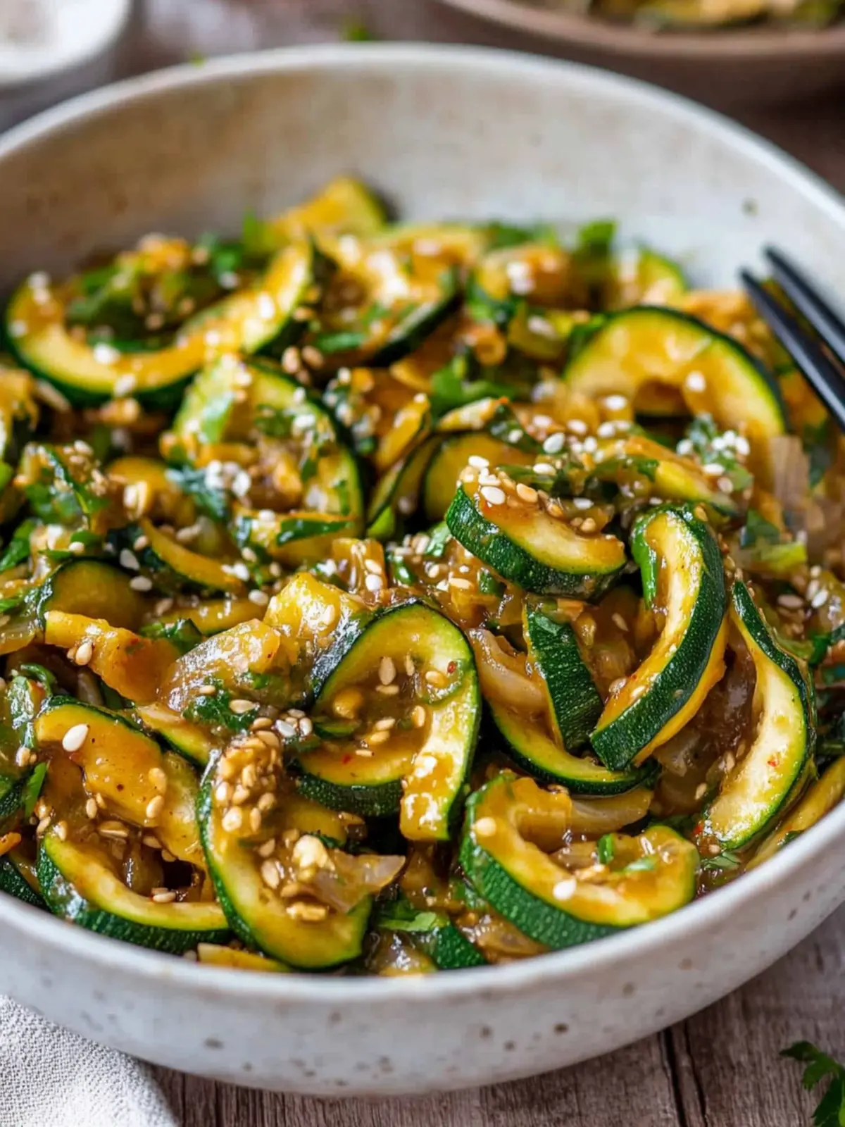 Scharfes chinesisches Zucchini-Rezept mit Knoblauch