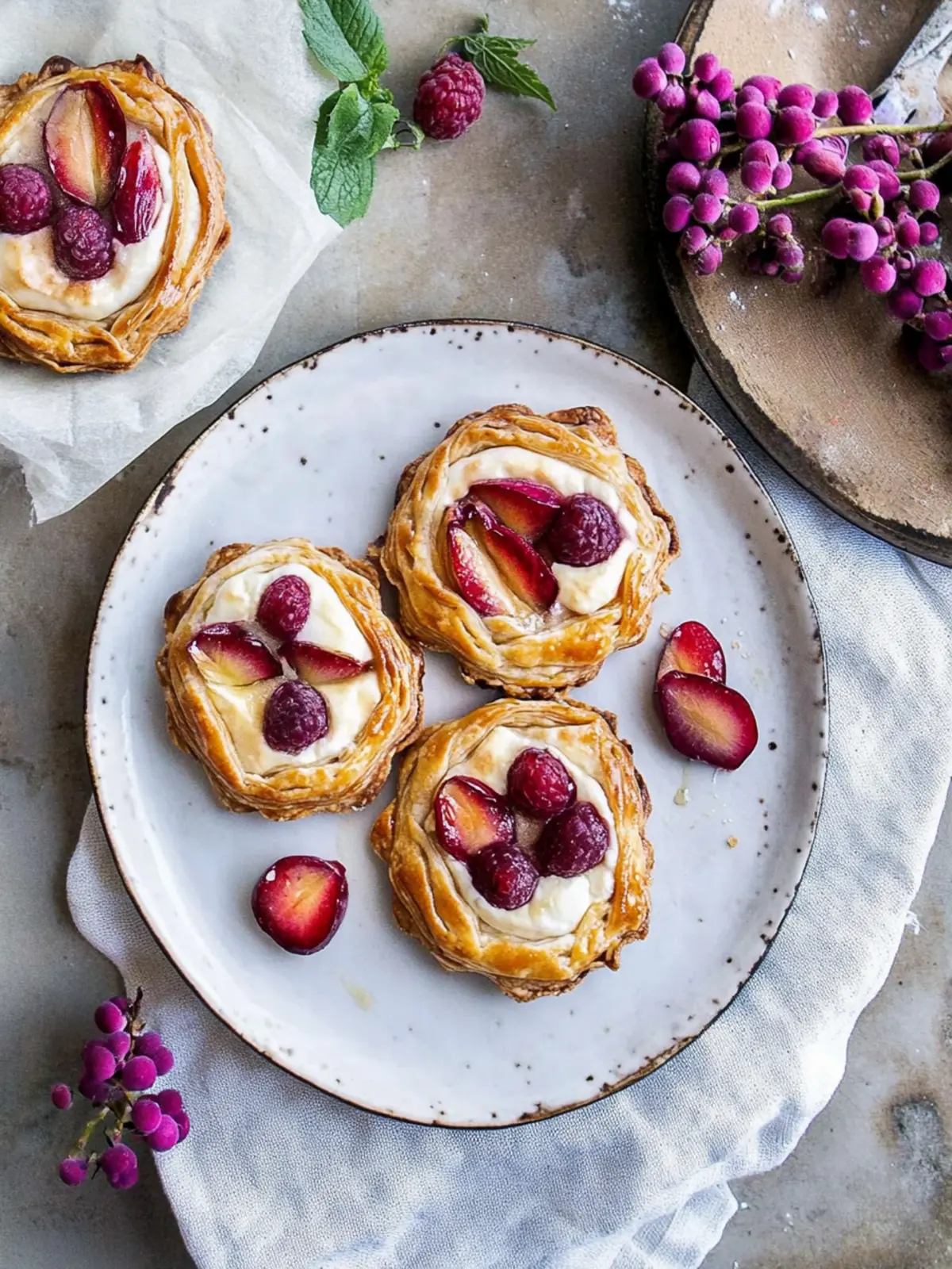Gesunde Mini Galettes mit Zwetschgen