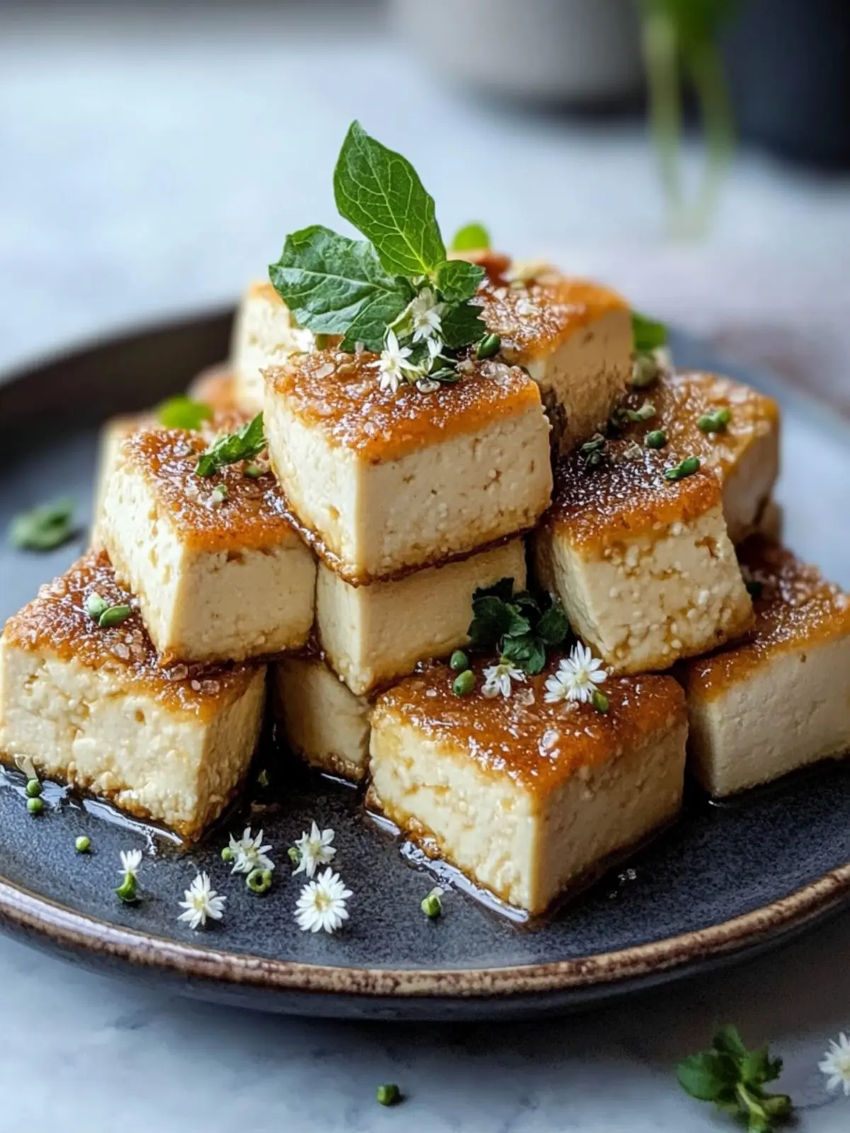 Wie man knusprigen gebackenen Tofu macht