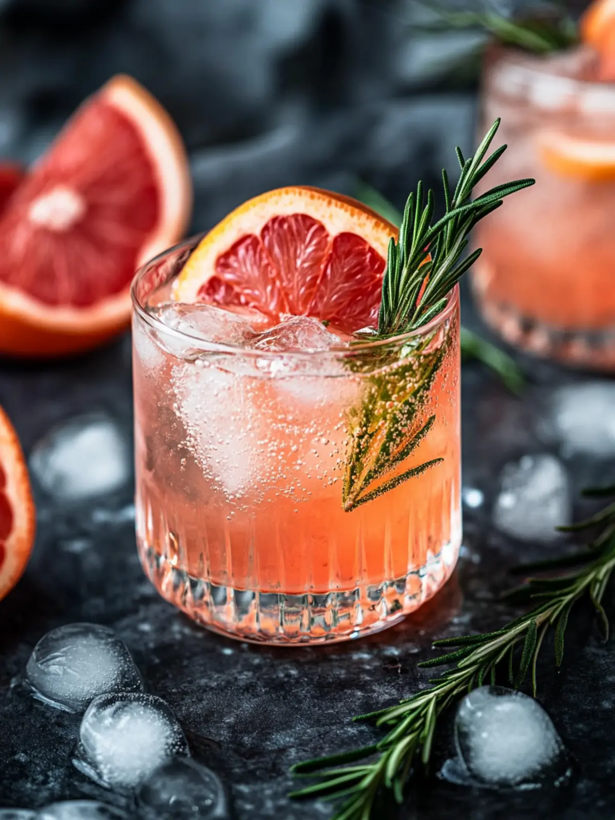 Pink Grapefruit Spritz mit Rosmarin