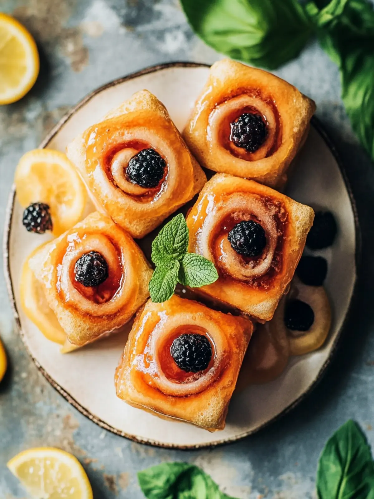 Rosinen-Zimtschnecken-Kranz