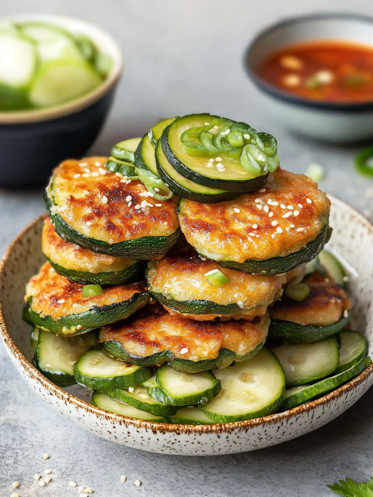 Koreanische Zucchinipuffer