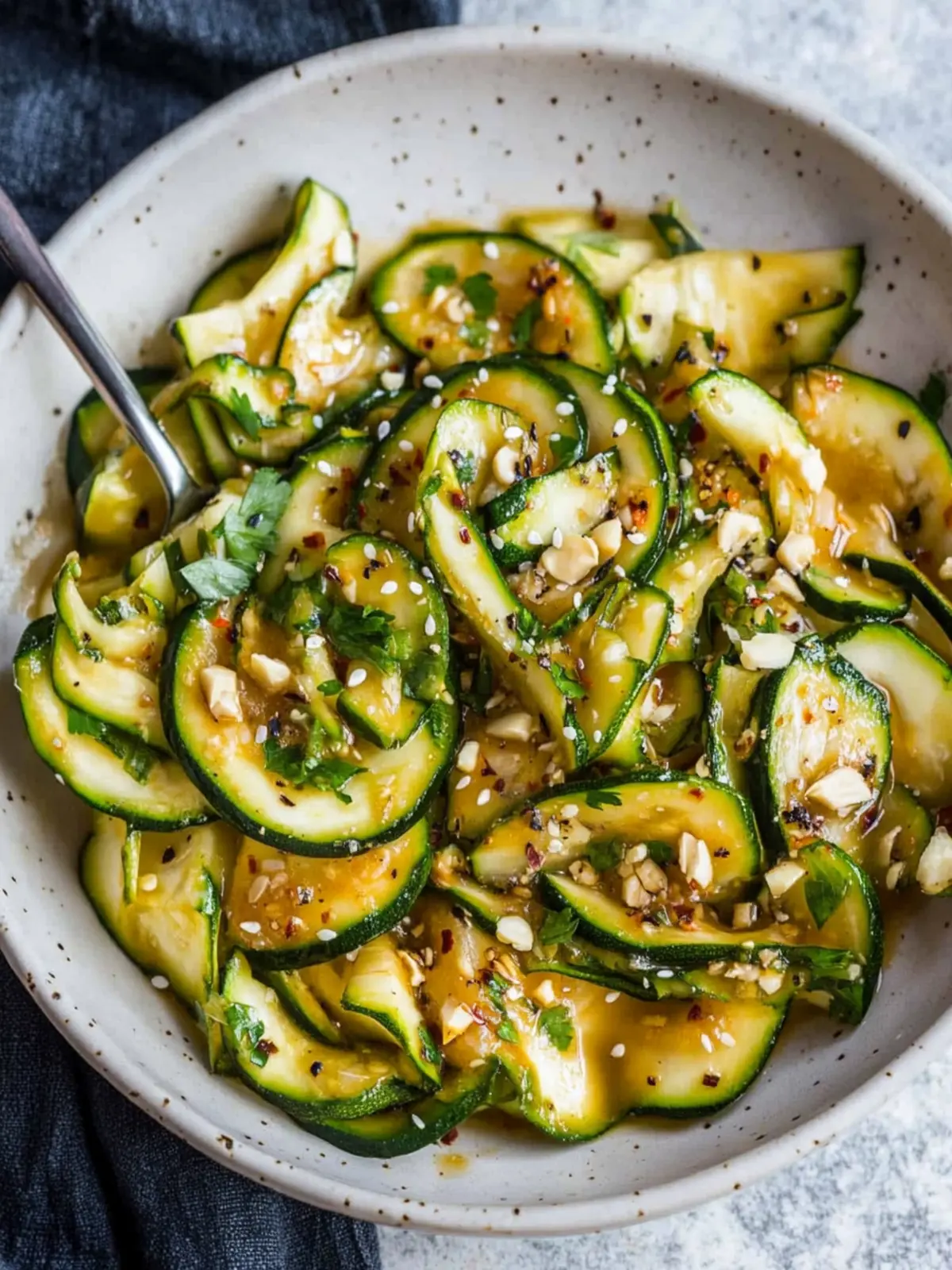 Scharfes chinesisches Zucchini-Rezept mit Knoblauch
