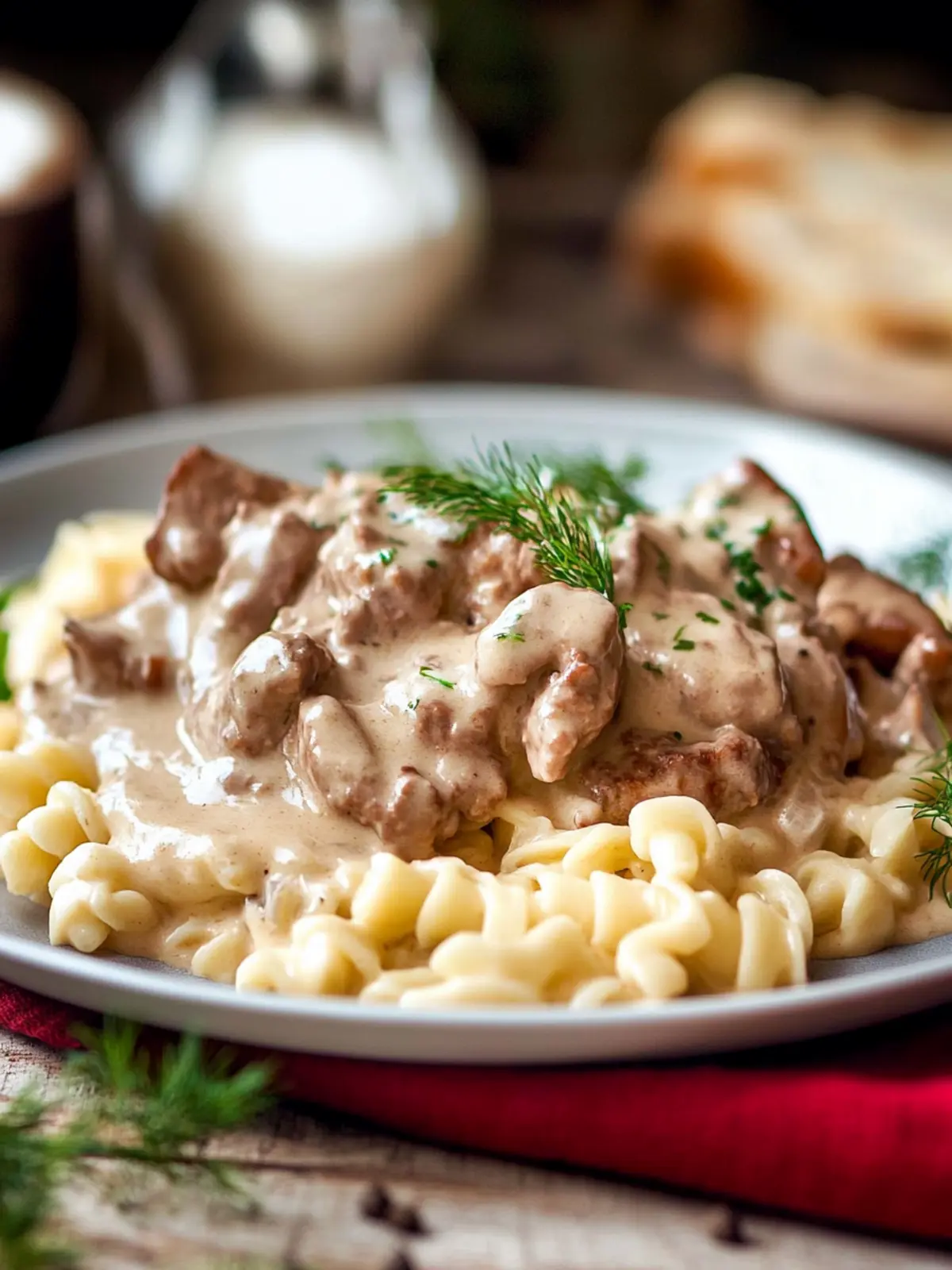 Rinderstroganoff mit Pfefferspätzle