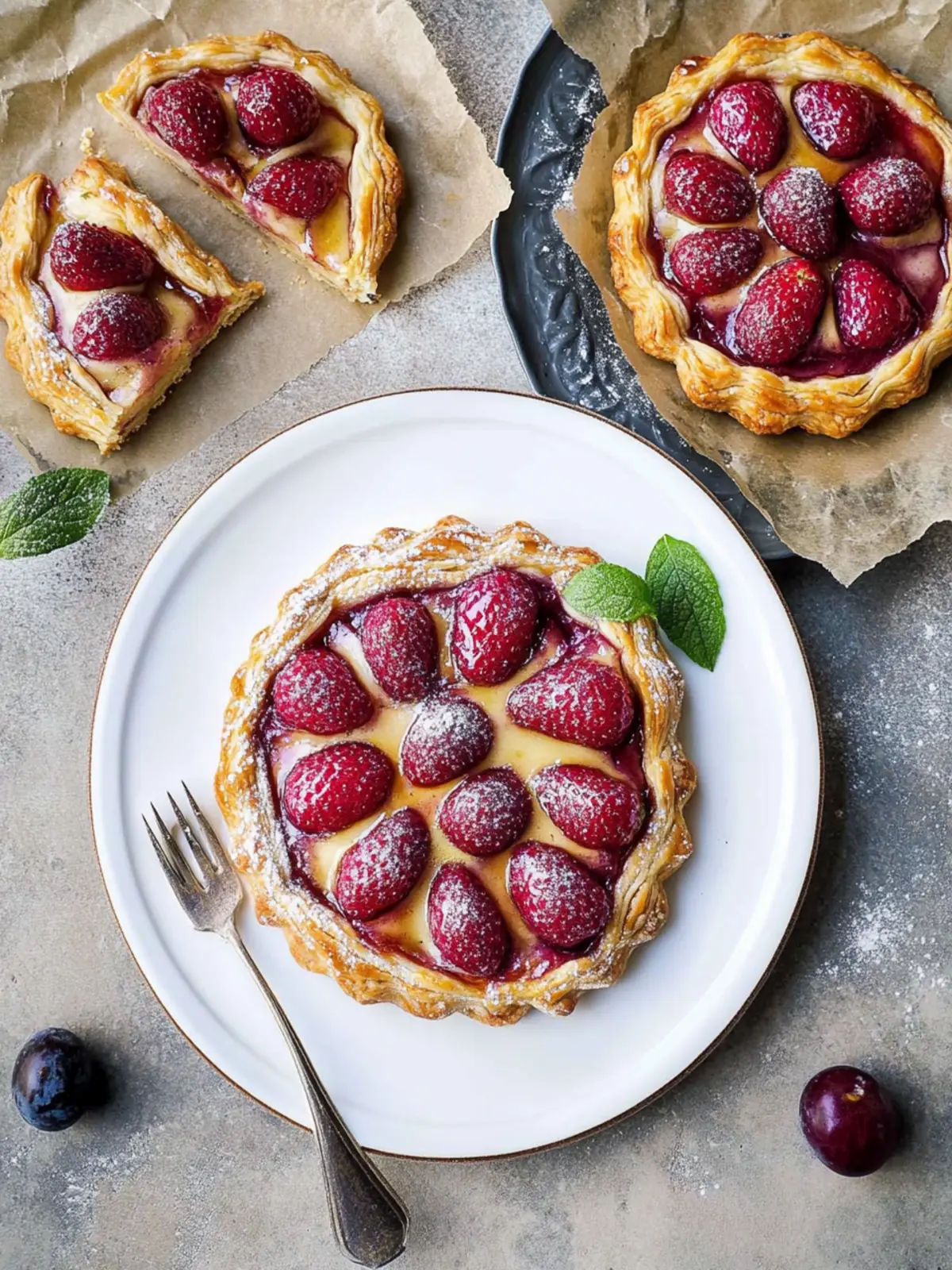 Gesunde Mini Galettes mit Zwetschgen