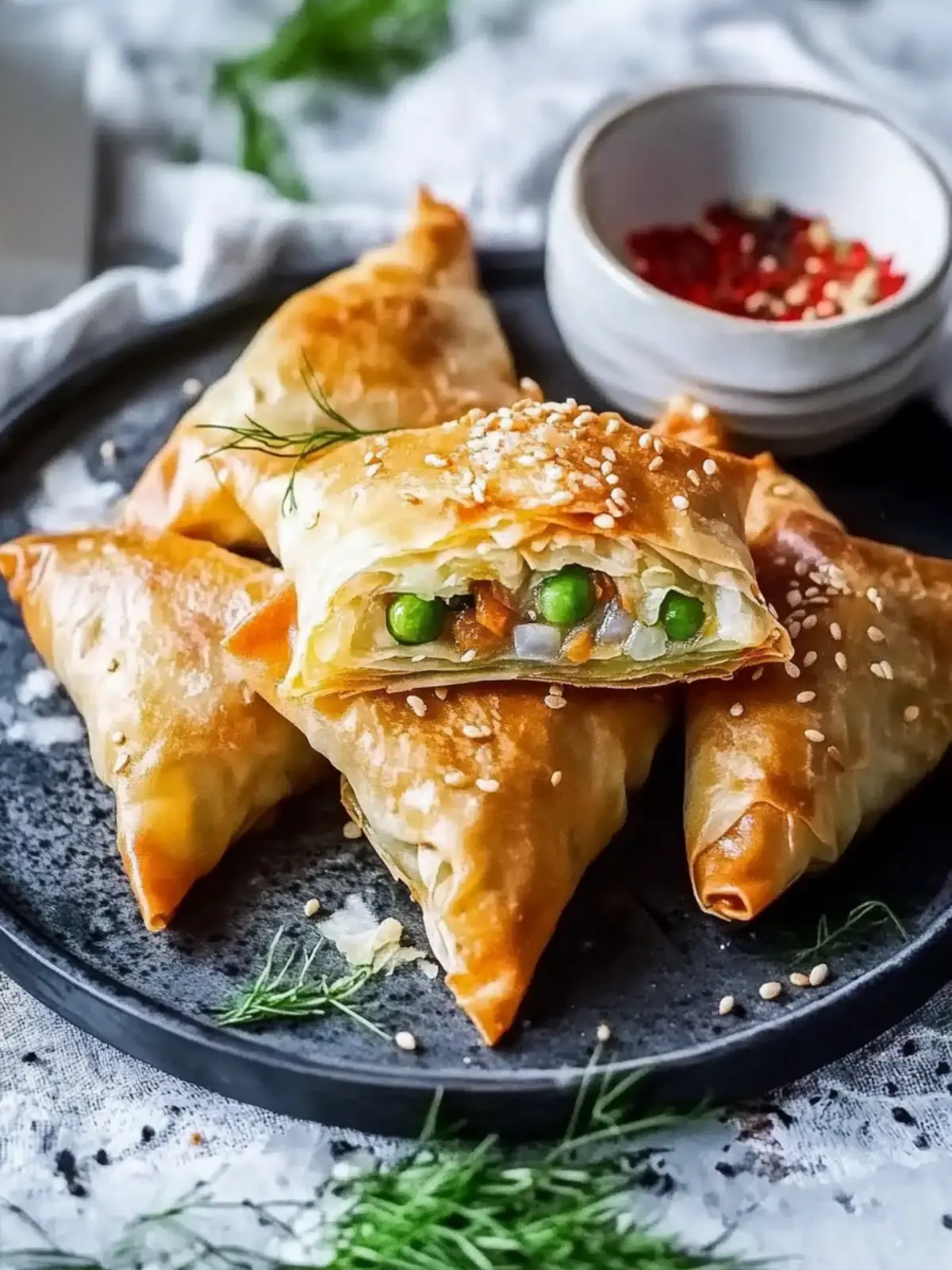 Crispy vegetable pockets (vegan recipe) - healthy dinner made easy