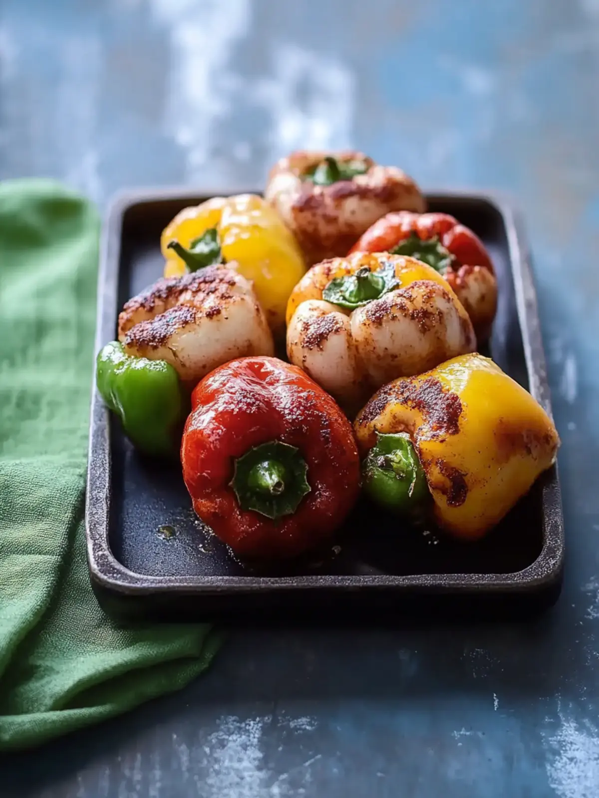 Scharfe Paprika-Rouladen