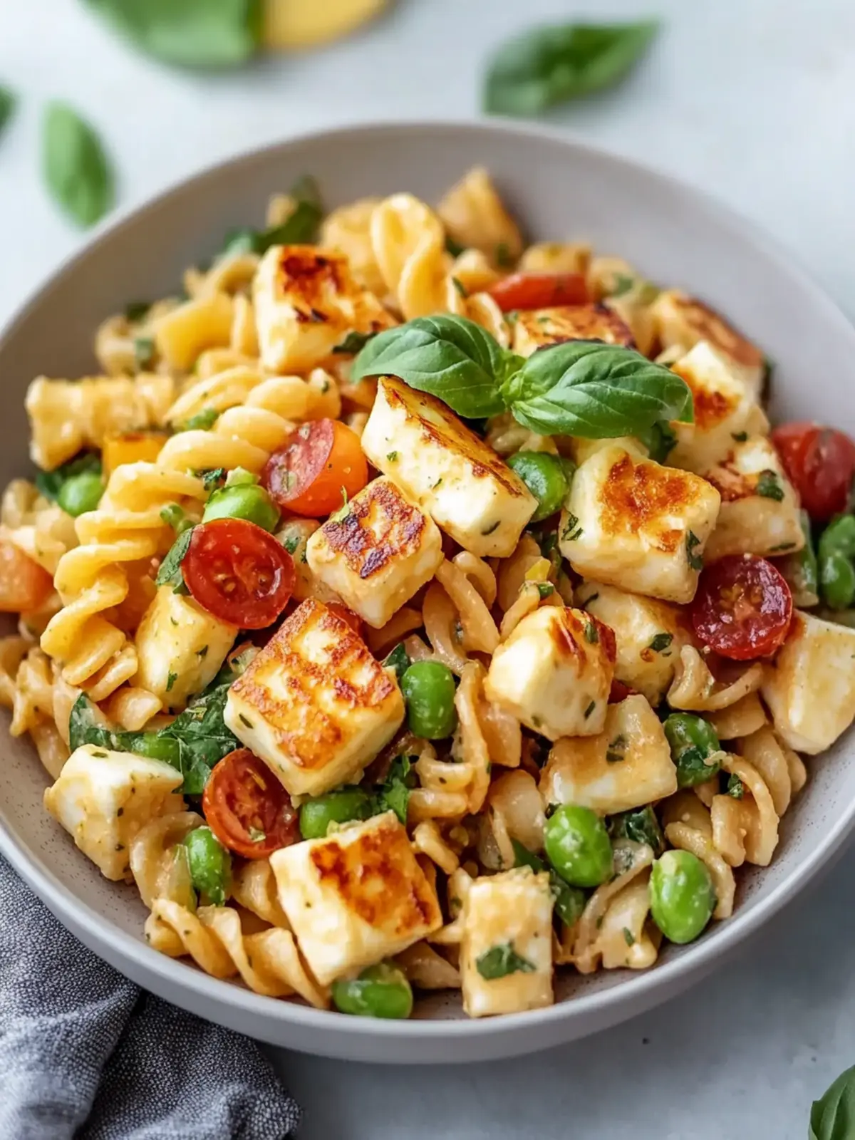 Buntes Halloumi-Pasta-Salat