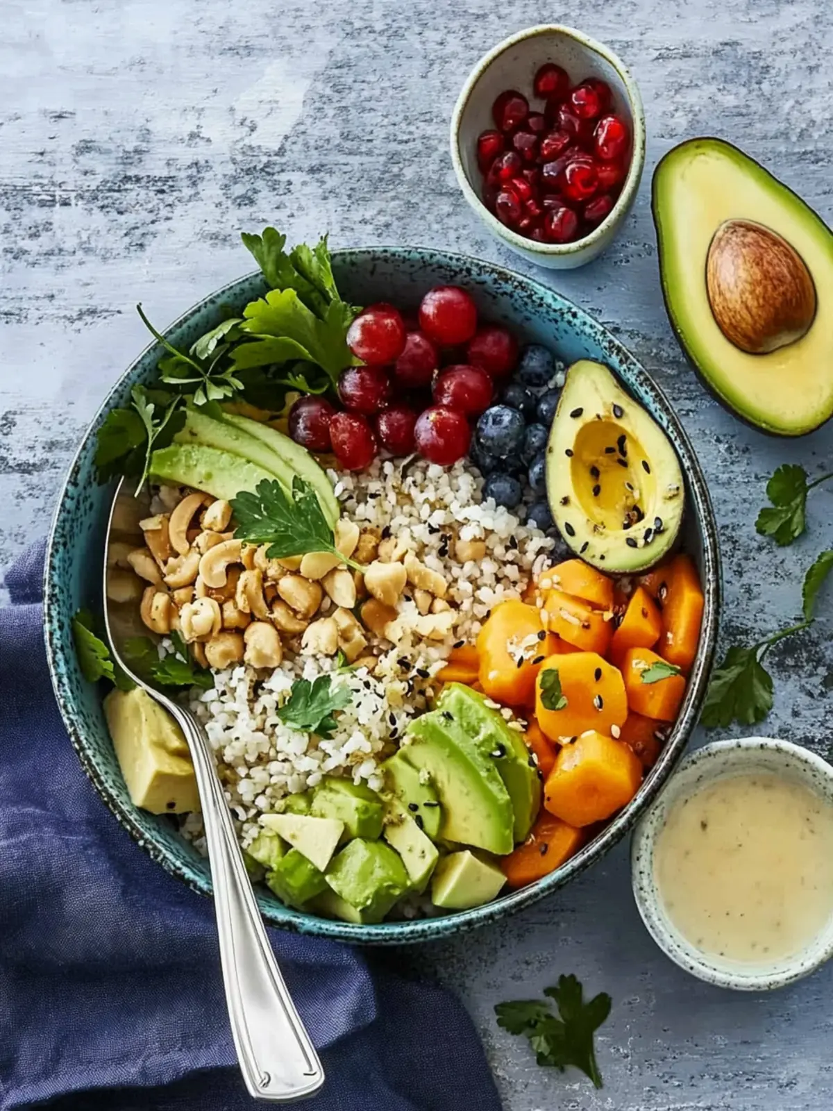 Reis-Bowl mit Avocado