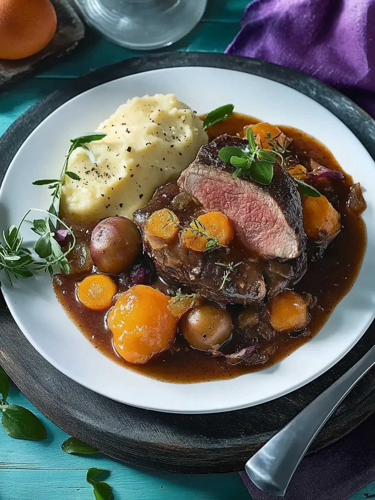 Sauerbraten mit Backobst