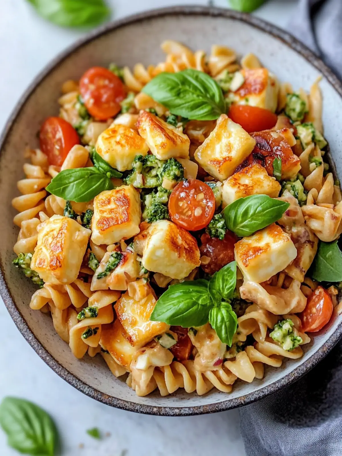 Buntes Halloumi-Pasta-Salat