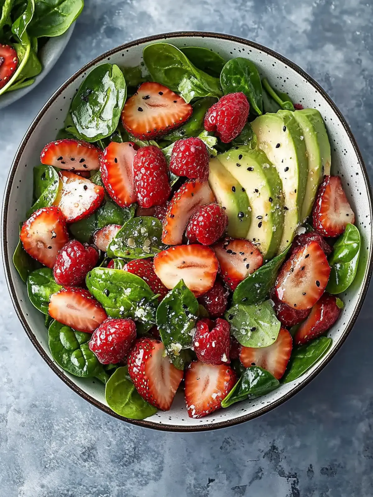 Classical Erdbeer-Spinat-Salat mit Hähnchen