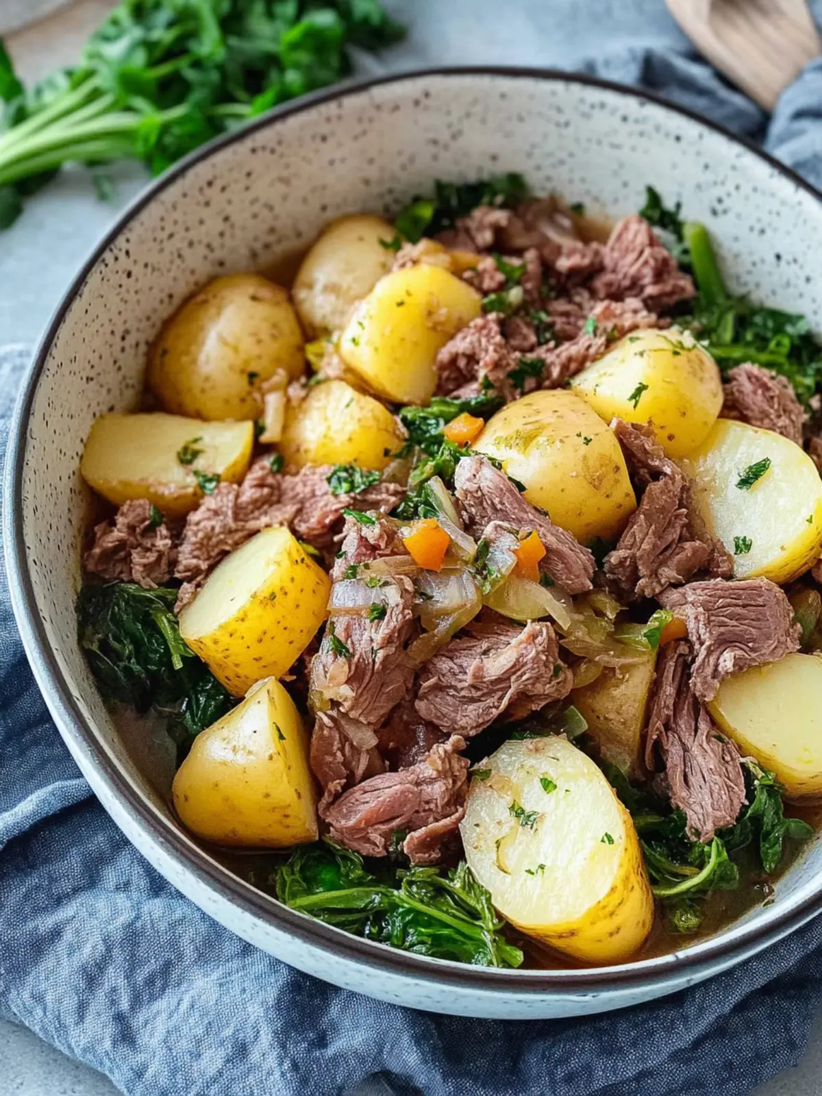 Wirsingeintopf mit Hackfleisch und Kartoffeln