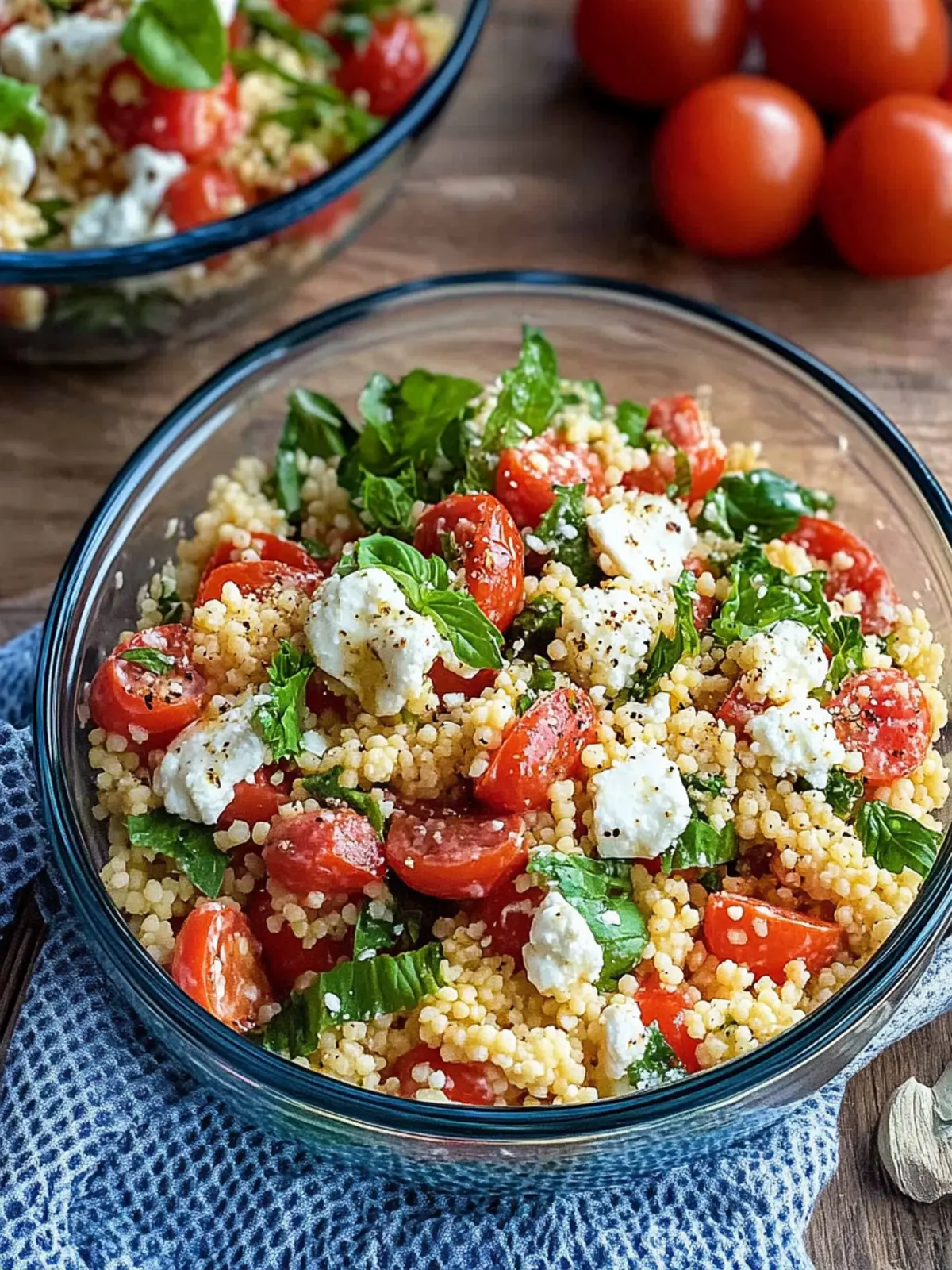 Couscous-Salat mit Tomate und Mozzarella