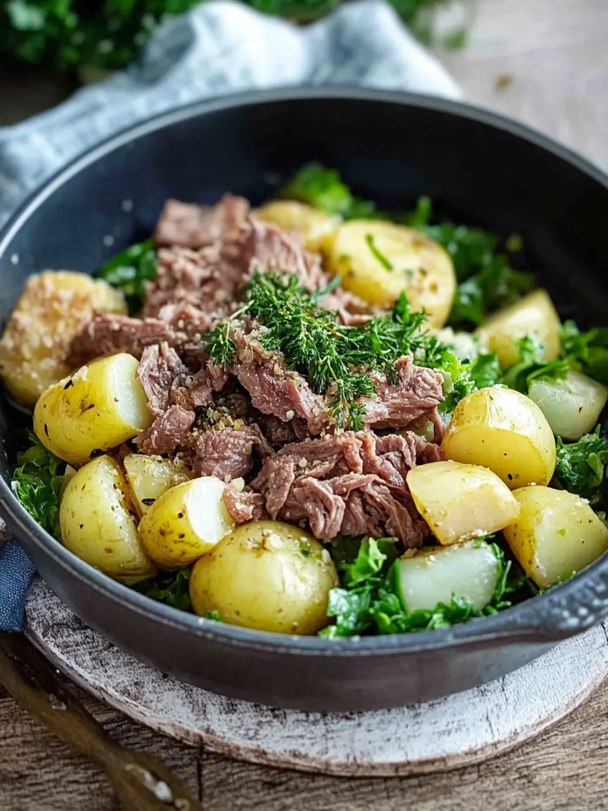 Wirsingeintopf mit Hackfleisch und Kartoffeln