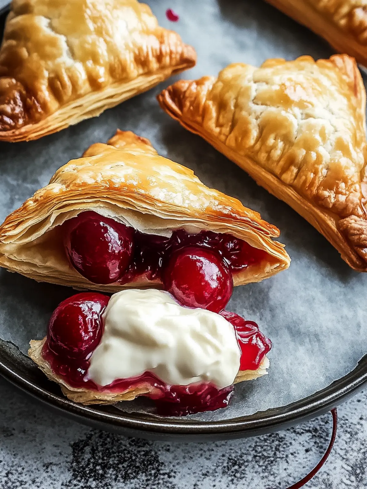 Cherry pockets with cream cheese filling: This is how it works!