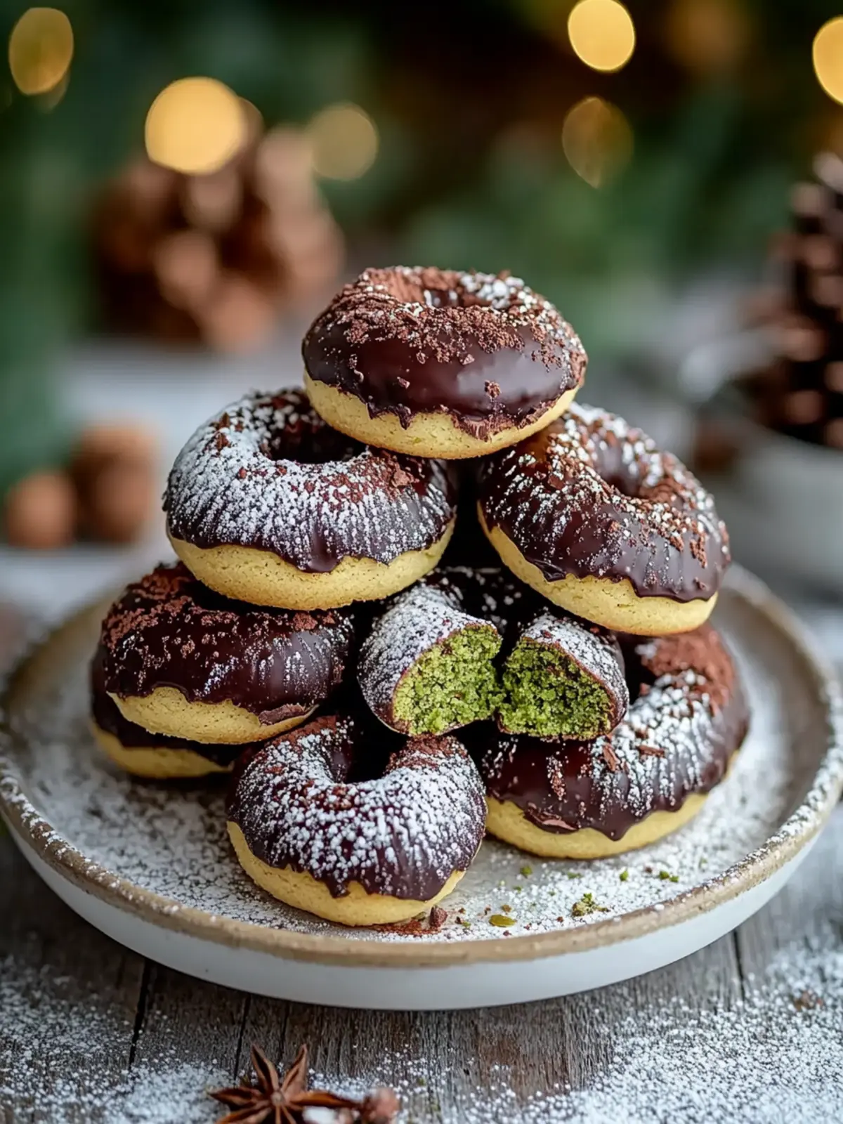 Pistazienkipferl mit Schokolade – Zartes Gebäck für die Weihnachtszeit