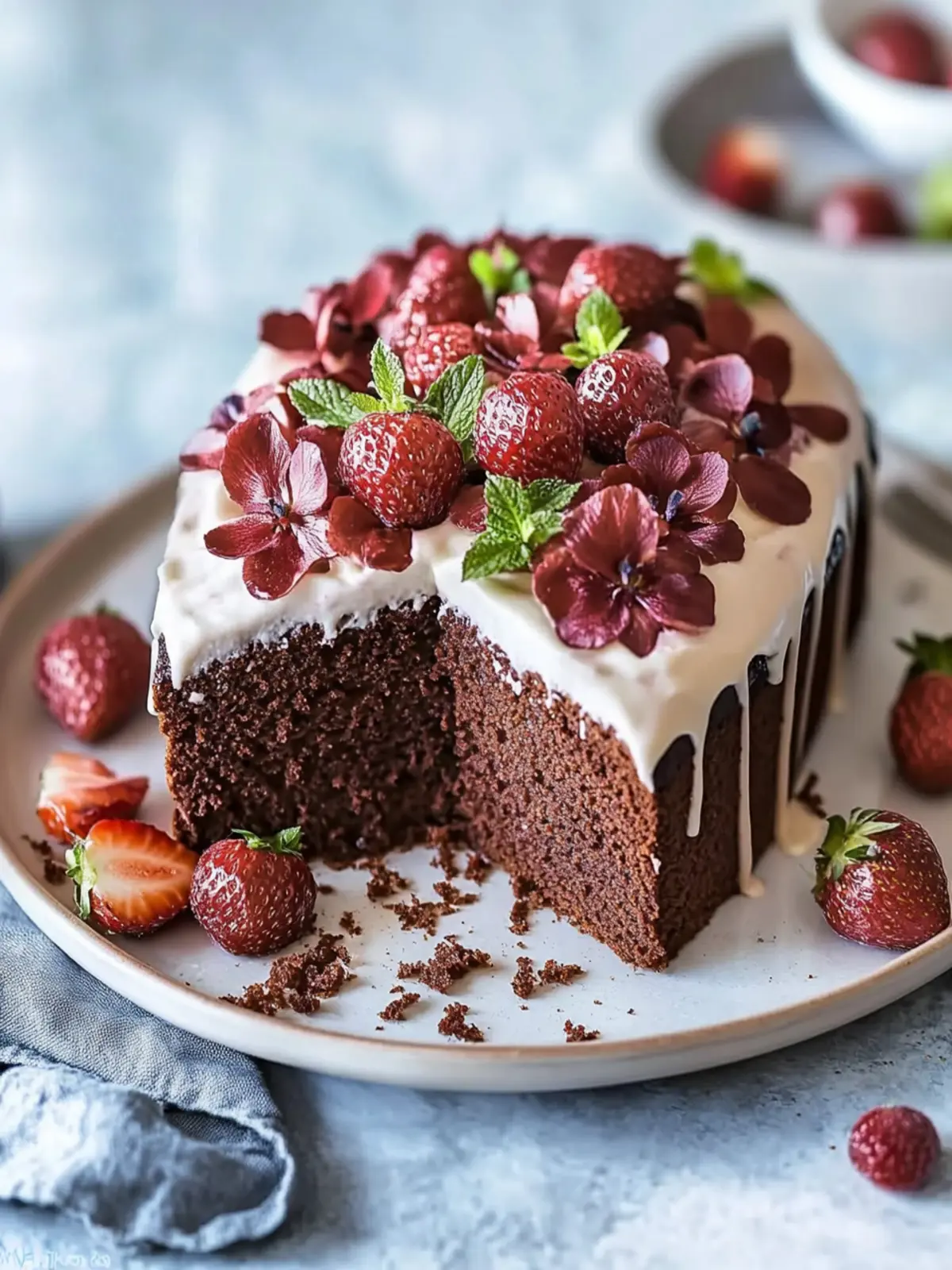 Juicy chocolate cake from the loaf pan