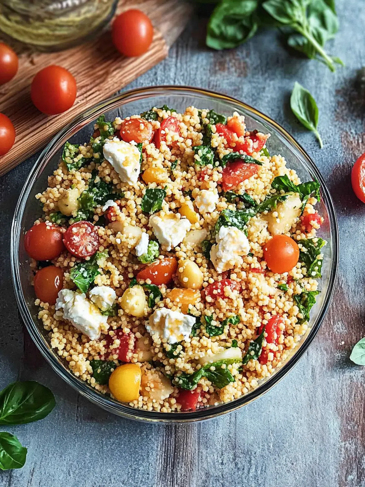 Couscous-Salat mit Tomate und Mozzarella