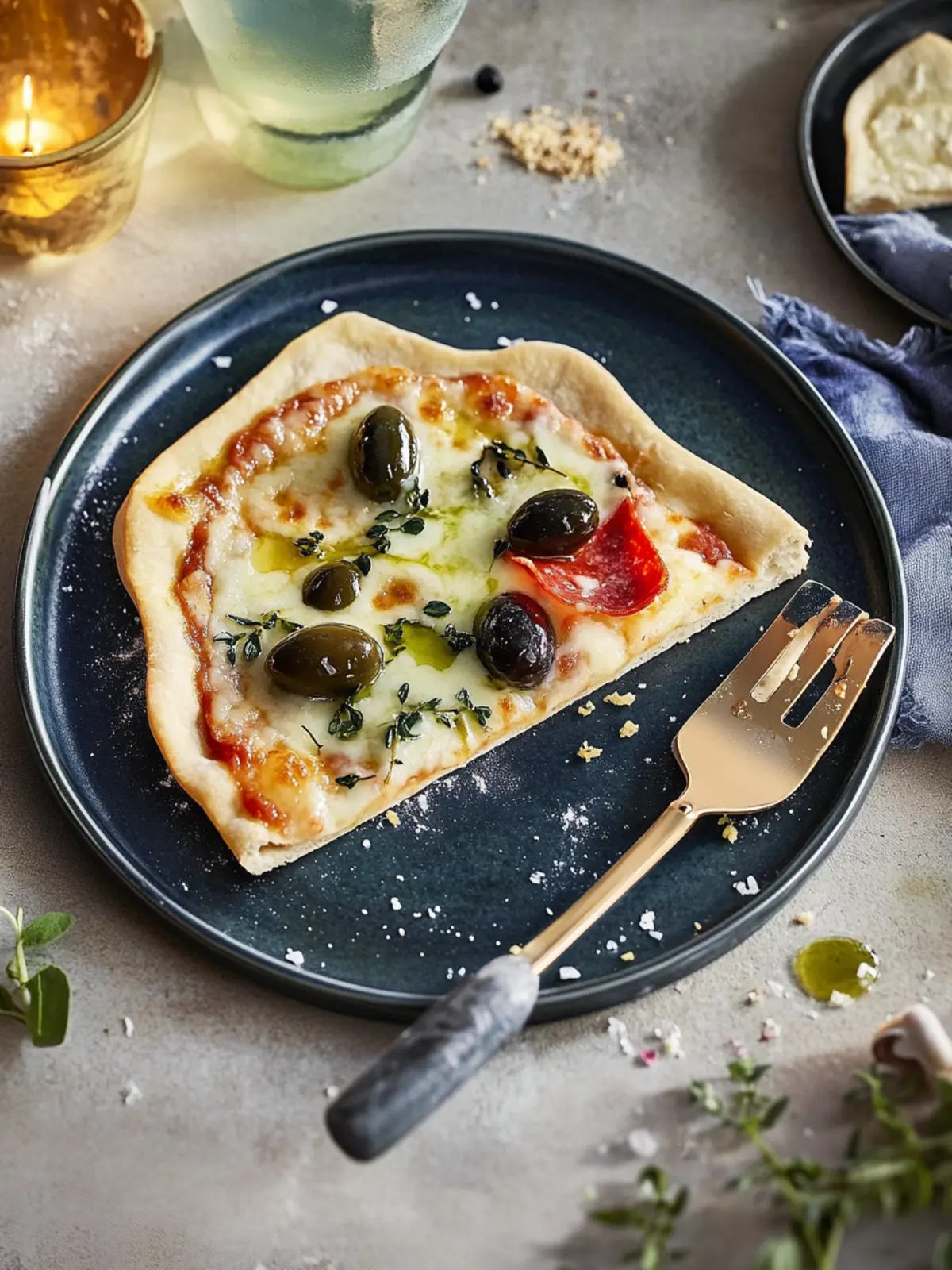 Pizza Raclette mit Oliven