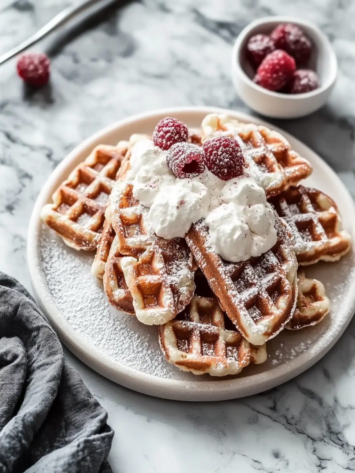 Rotvelours Marmorwaffeln