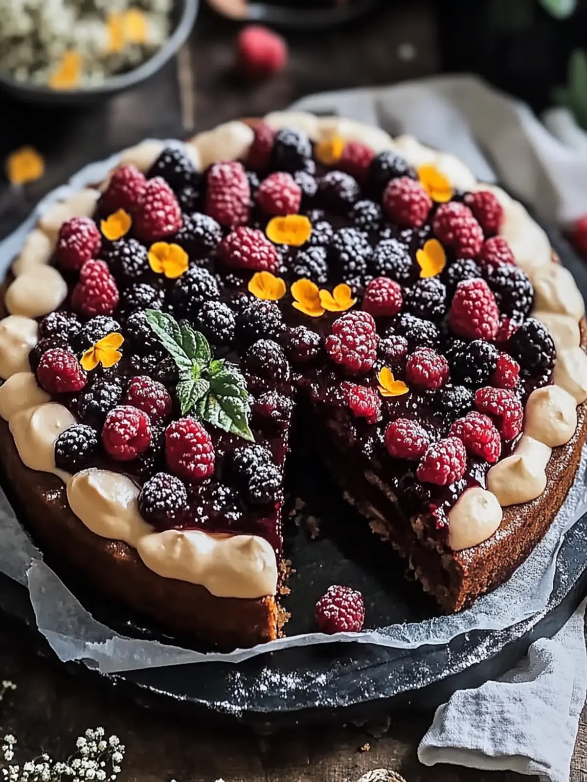 Moist chocolate cake from the baking sheet