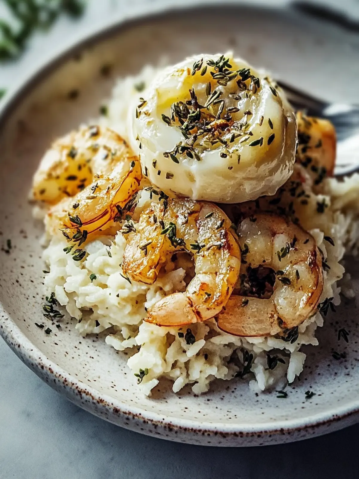 Garnelen Knoblauchbutter Reis