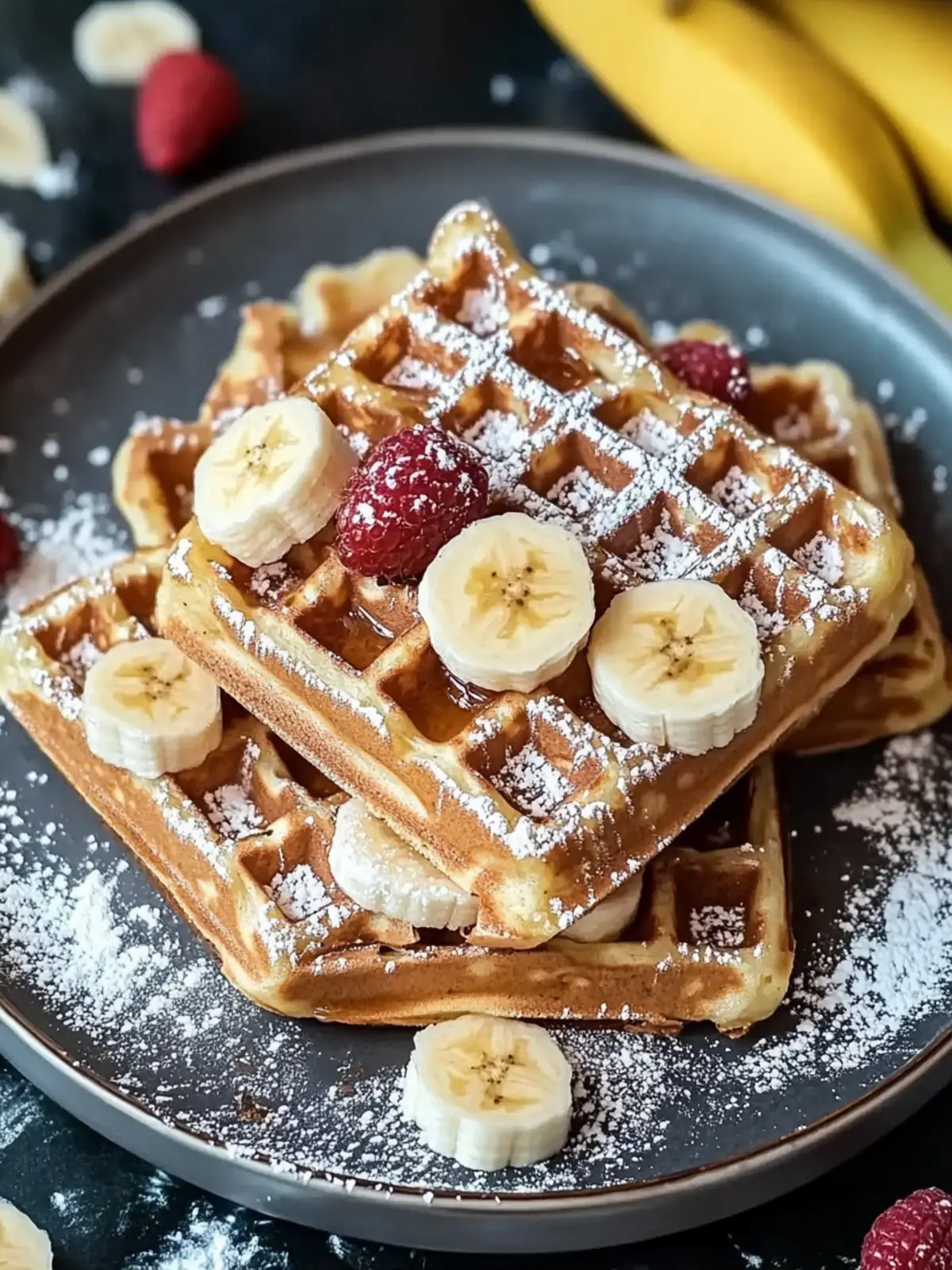 Bananen-Haferflocken-Waffeln