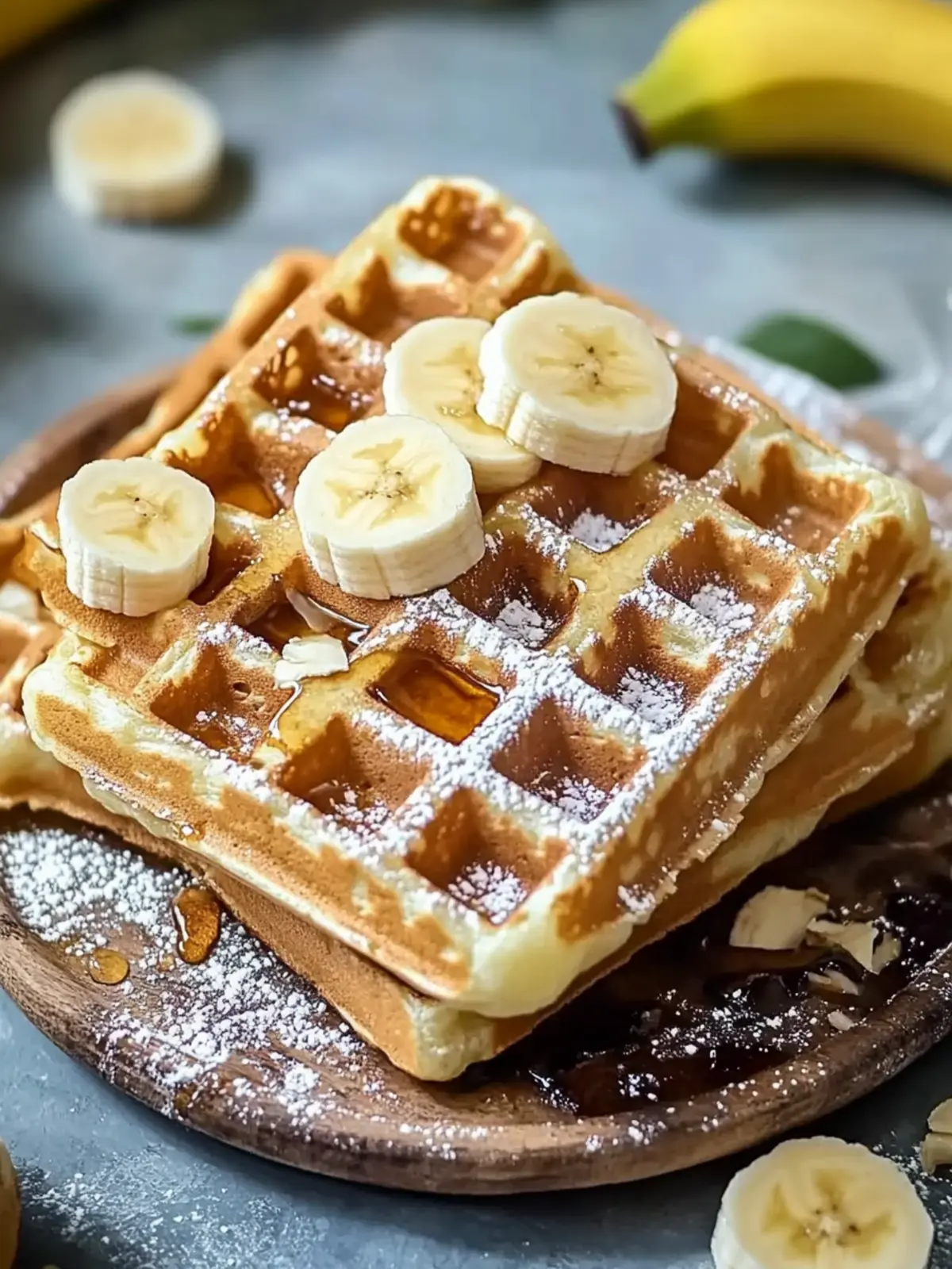 Bananen-Haferflocken-Waffeln