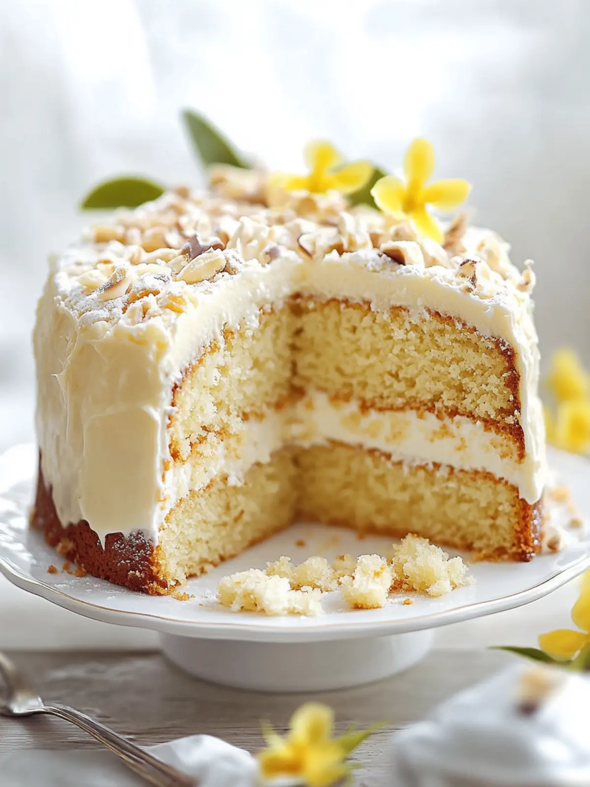 Weißer deutscher Schokoladenkuchen