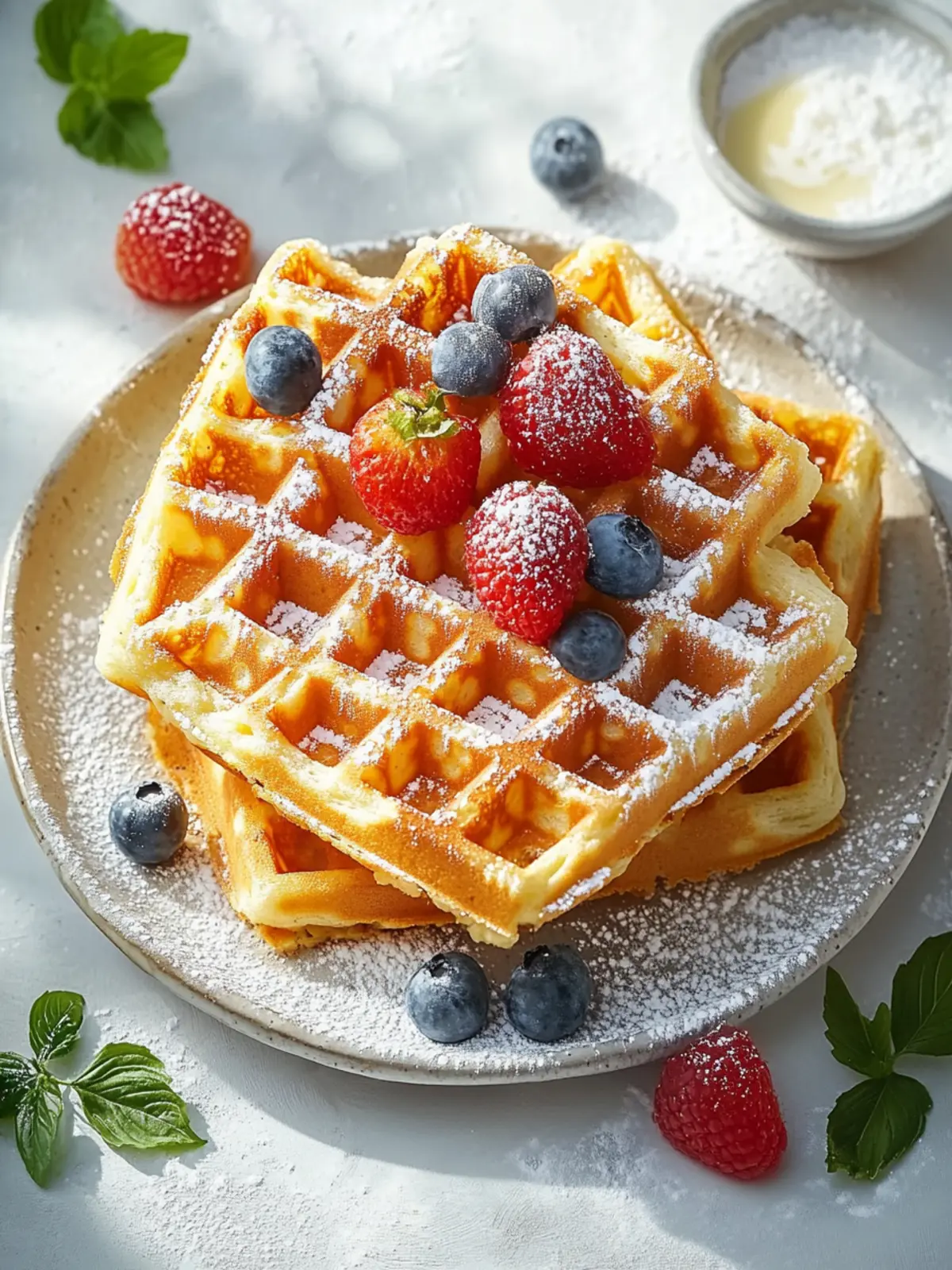 Knusprige Hefewaffeln