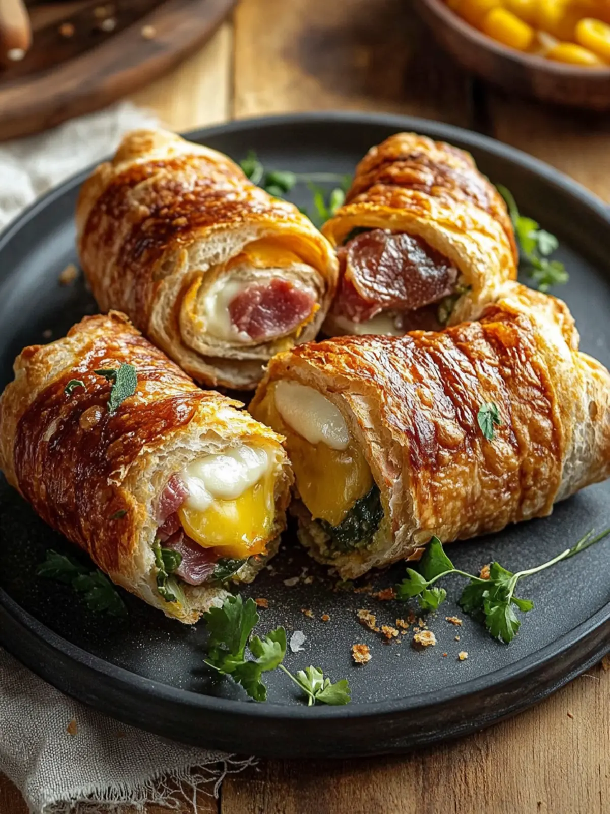 Saftige Hackfleisch-Röllchen mit Käse