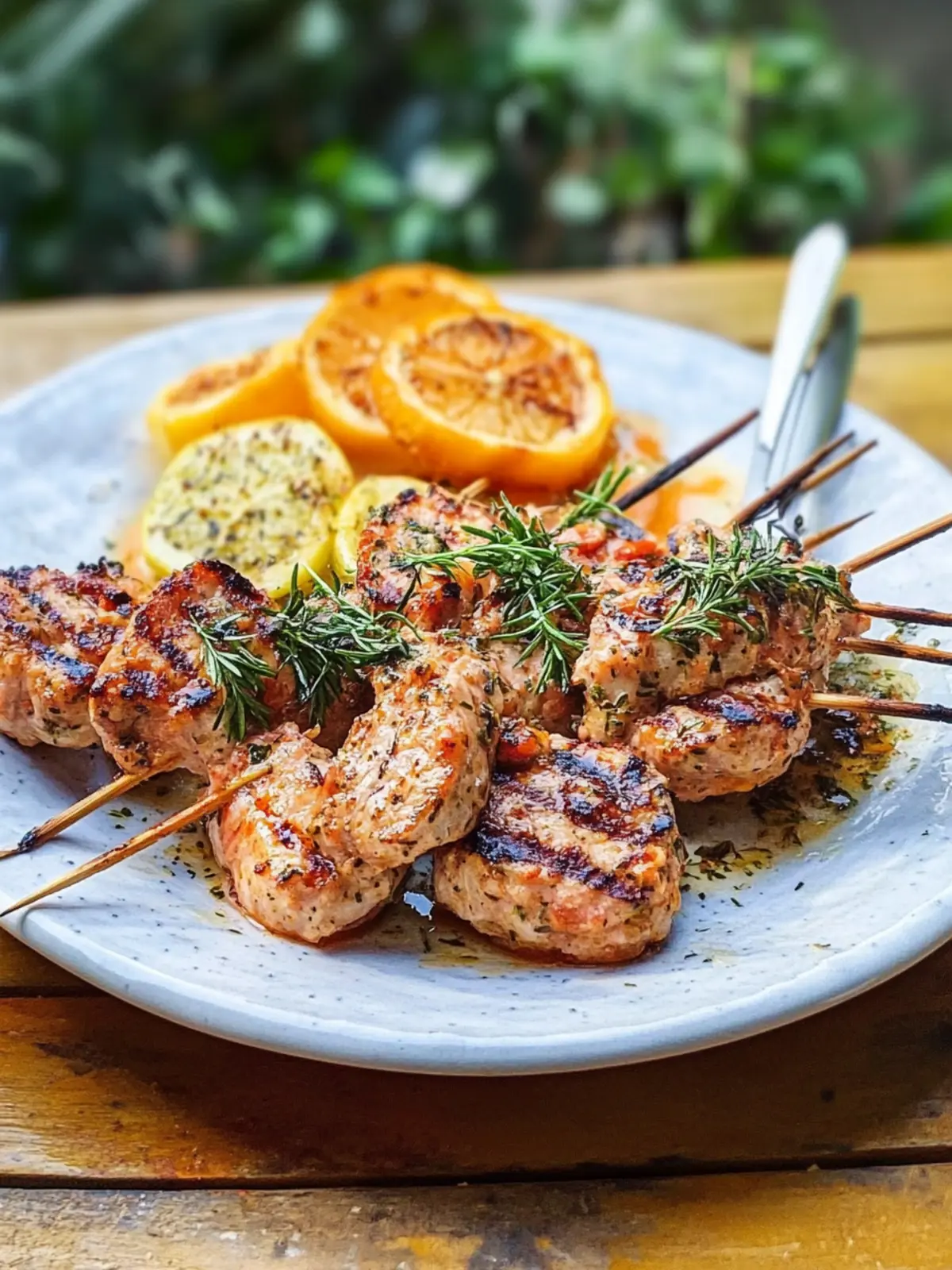 Grilled lamb chops with herb butter