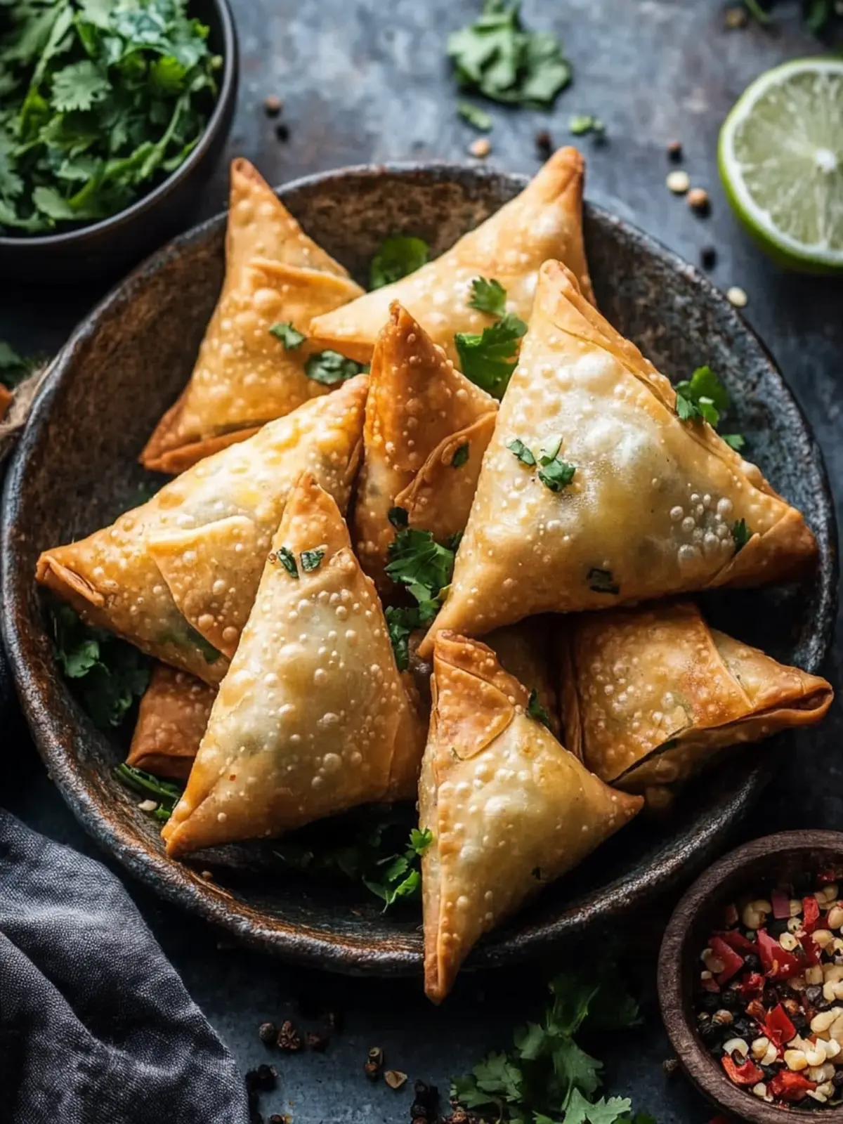 Würzige vegane Samosas